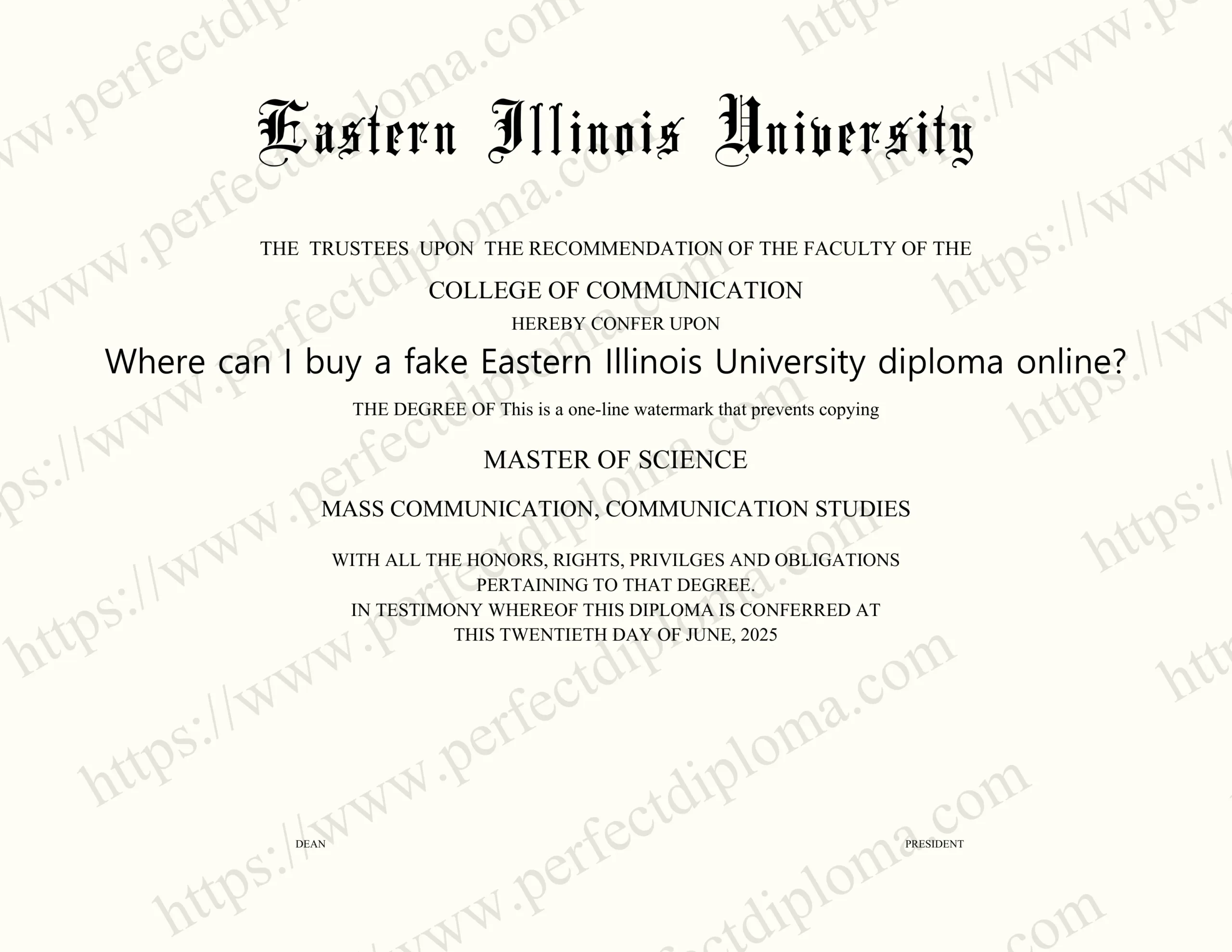 Where can I buy a fake Eastern Illinois University diploma online?