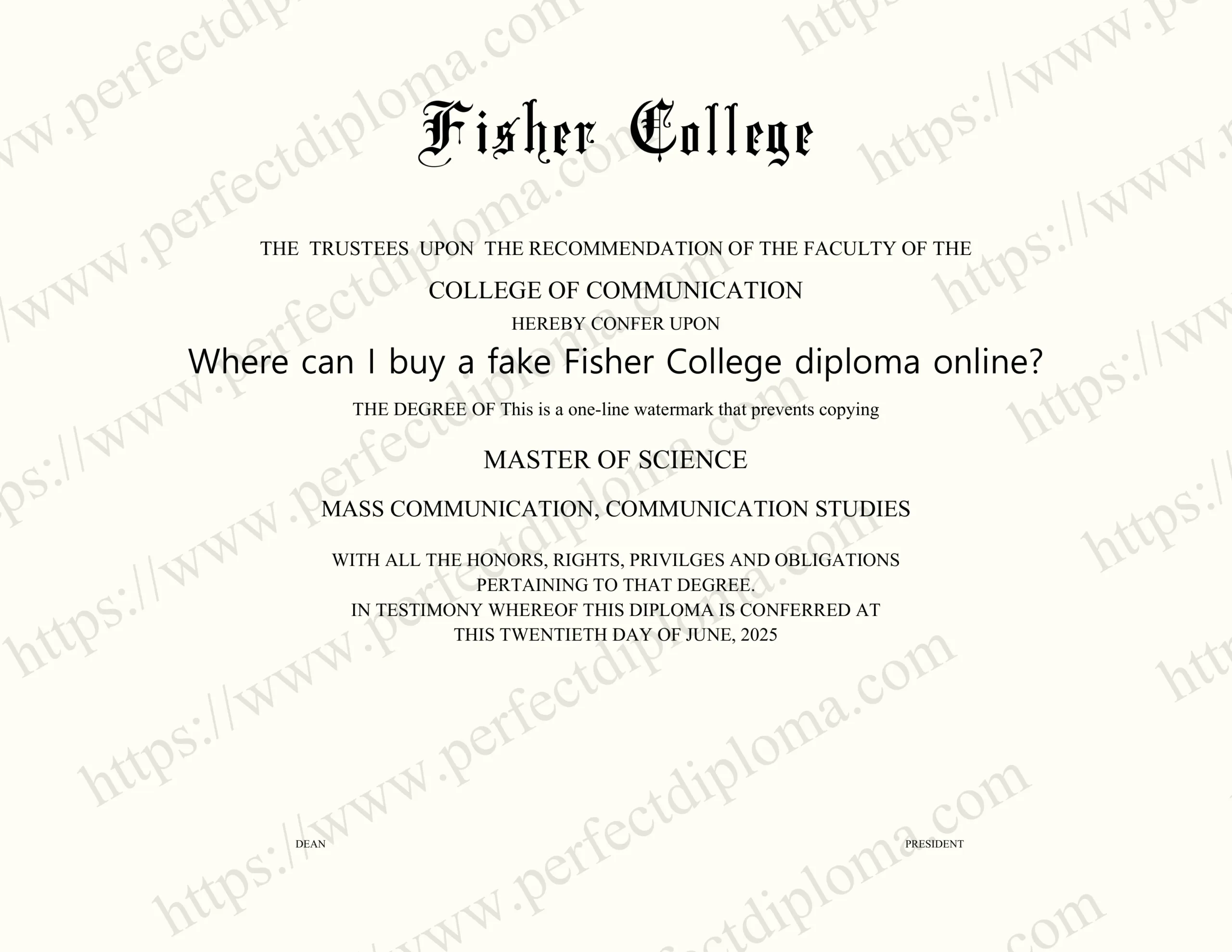 Where can I buy a fake Fisher College diploma online?