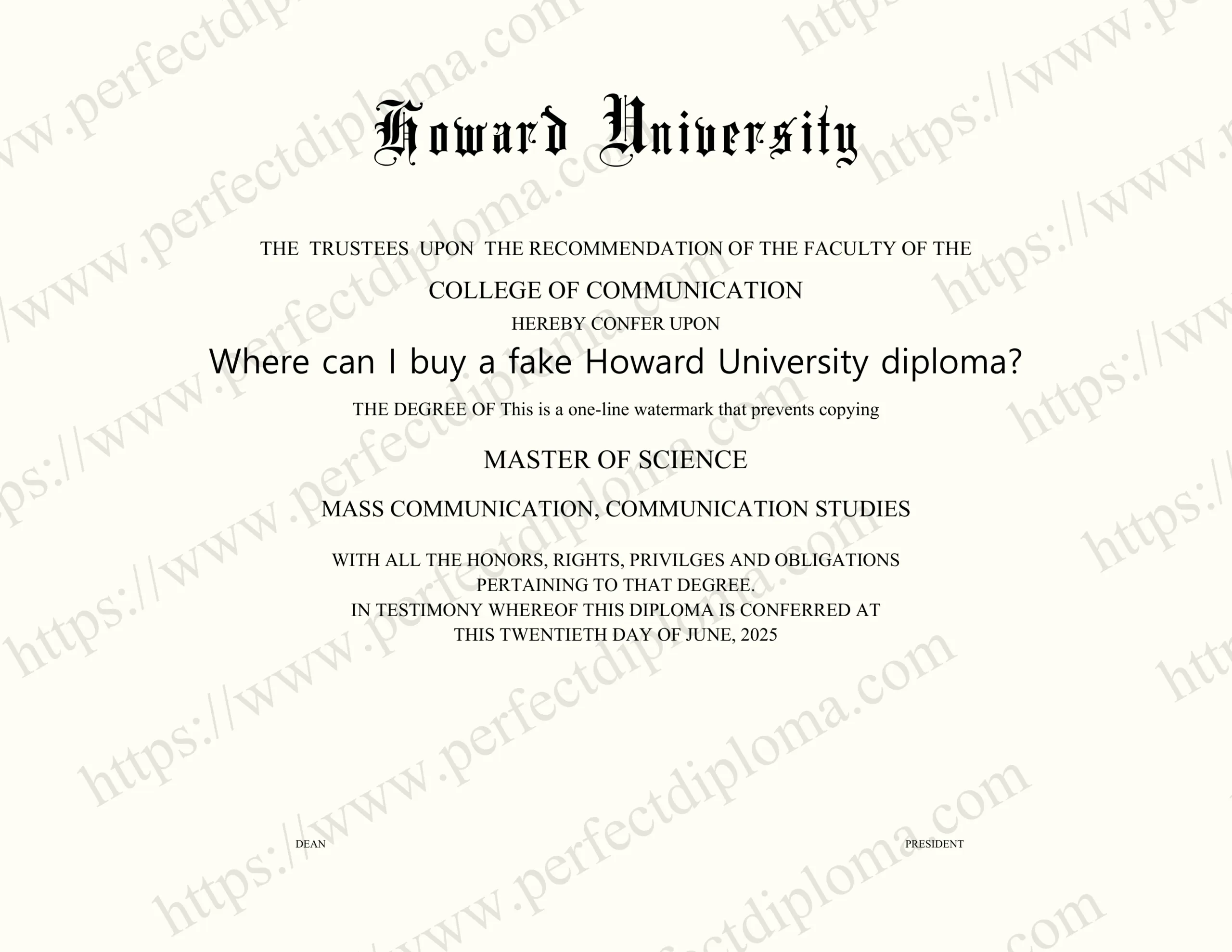 Where can I buy a fake Howard University diploma?