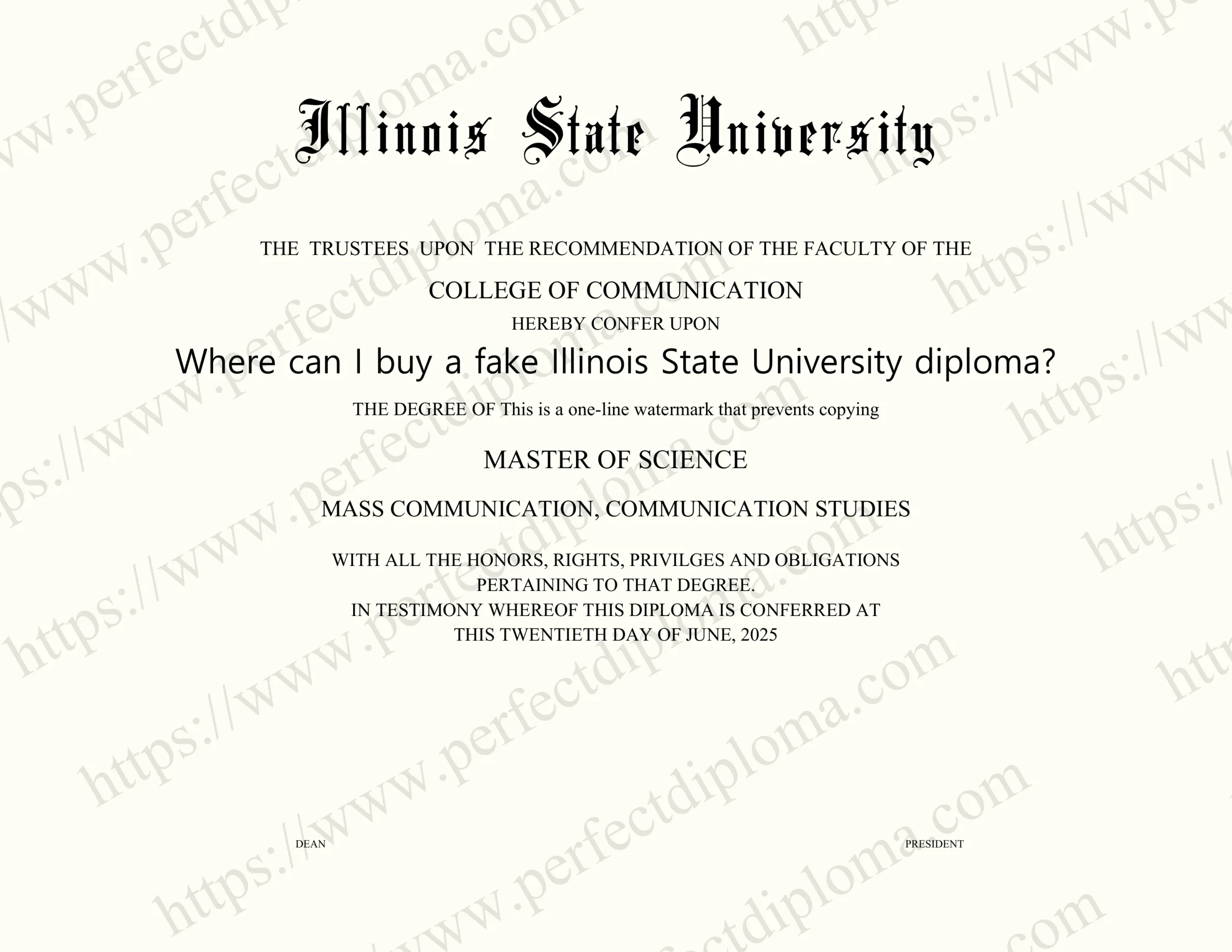Where can I buy a fake Illinois State University diploma?