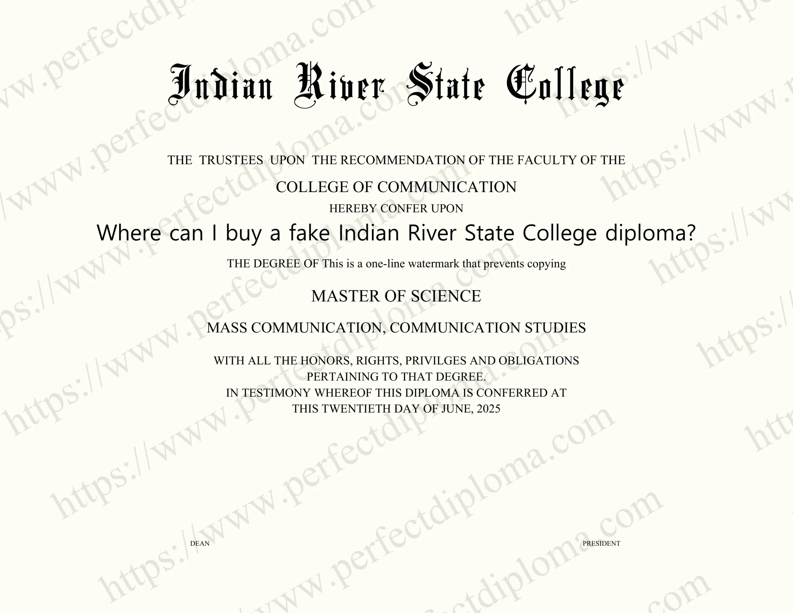 Where can I buy a fake Indian River State College diploma?