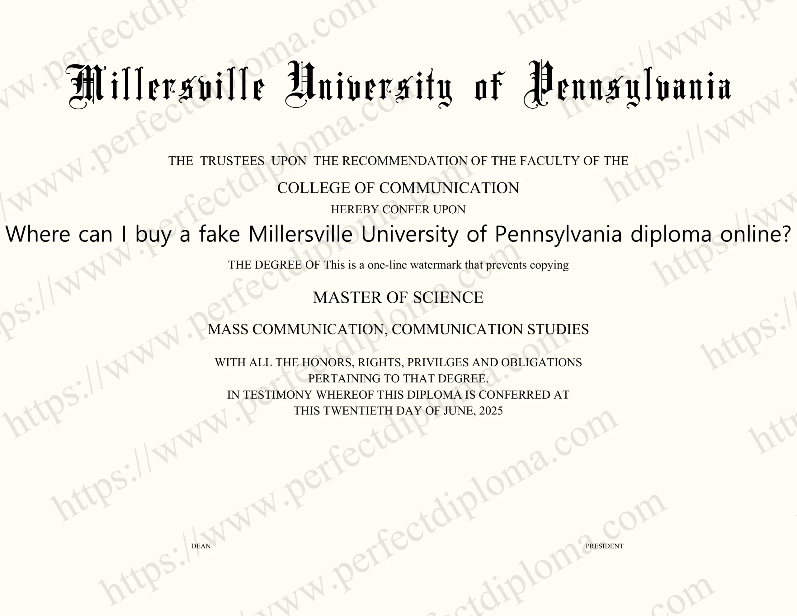 Where can I buy a fake Millersville University of Pennsylvania diploma online?
