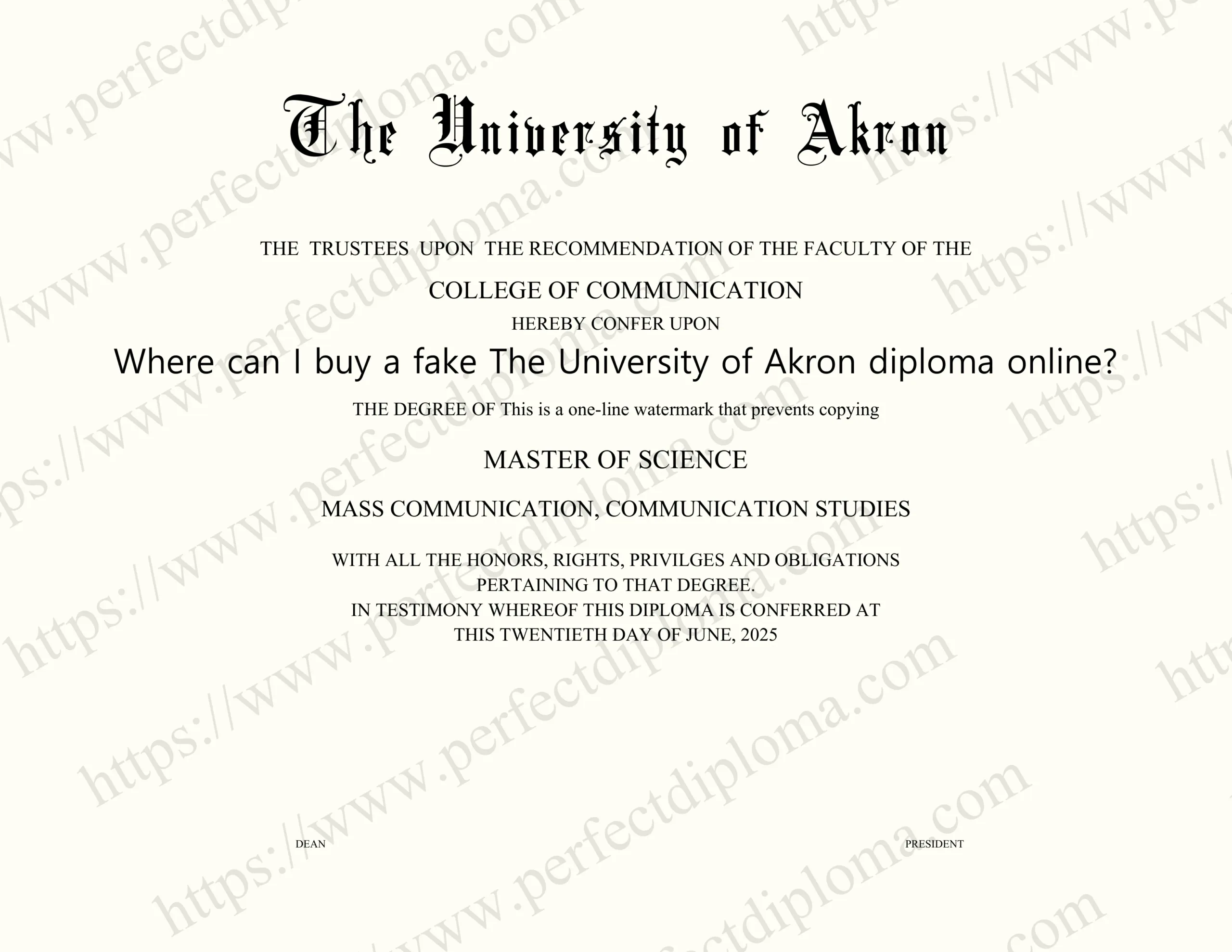 Where can I buy a fake The University of Akron diploma online?