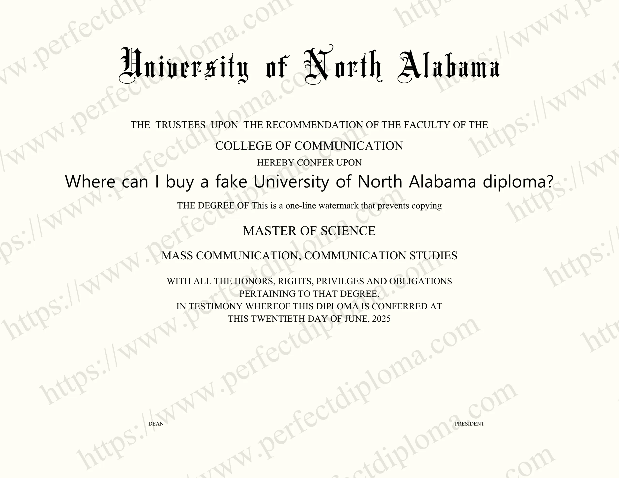 Where can I buy a fake University of North Alabama diploma?