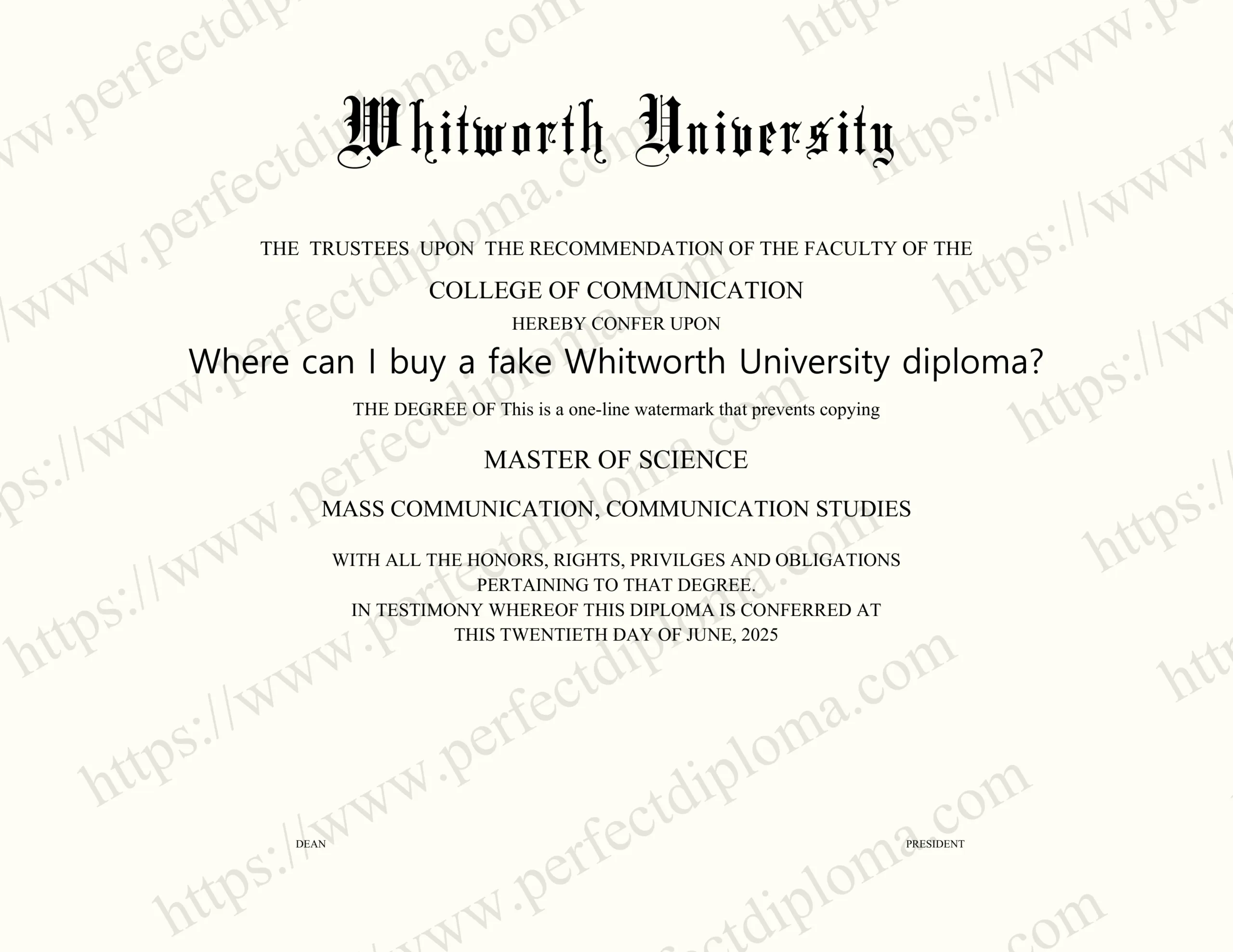 Where can I buy a fake Whitworth University diploma?