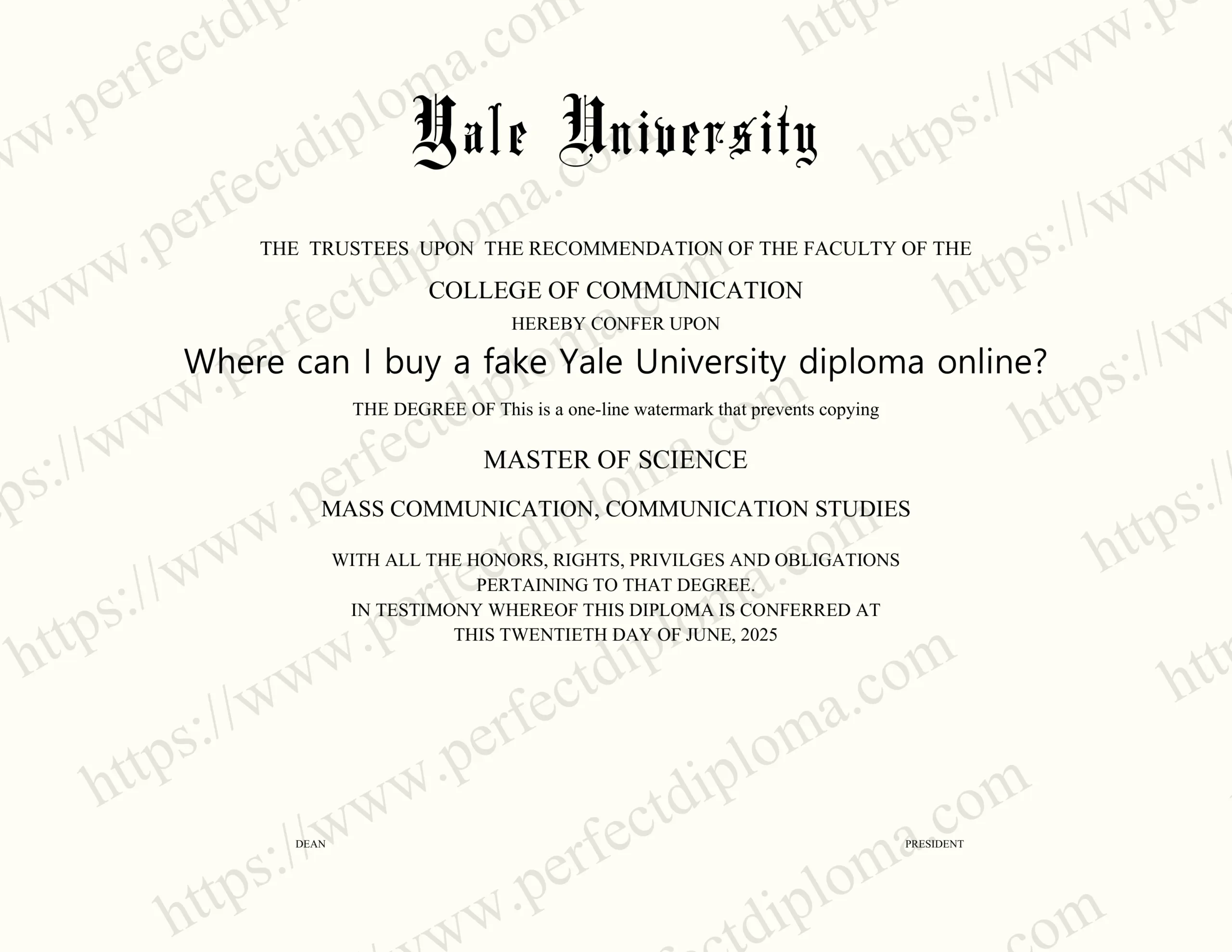 Where can I buy a fake Yale University diploma online?