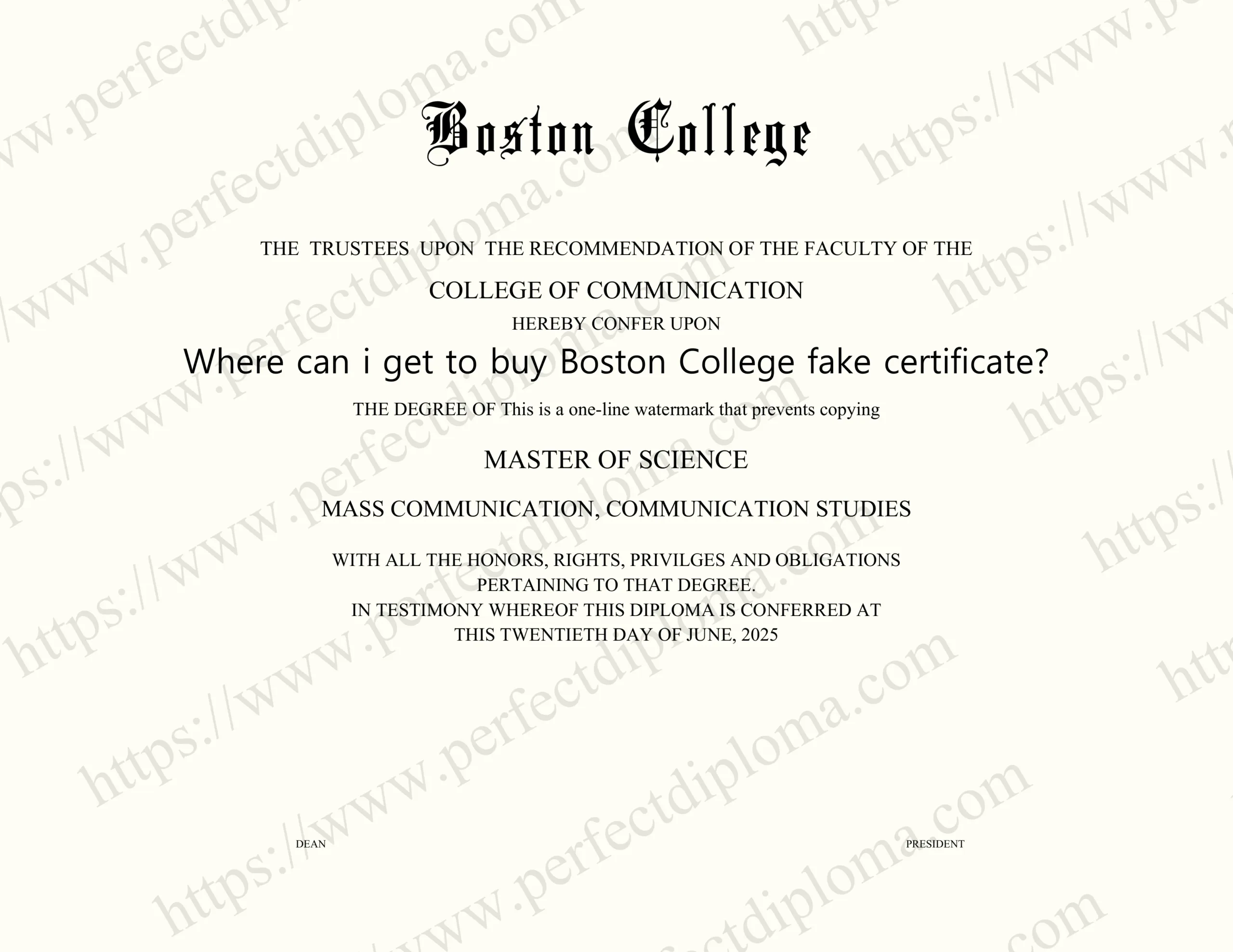 Where can i get to buy Boston College fake certificate?