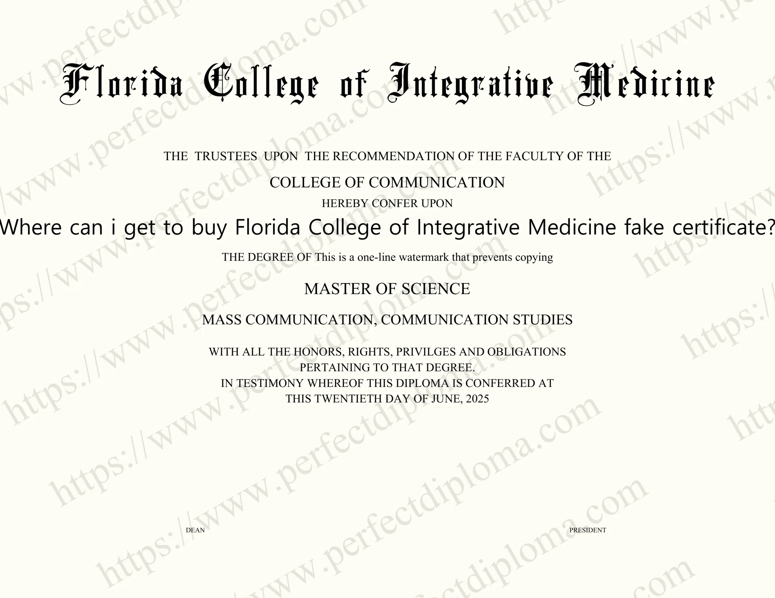 Where can i get to buy Florida College of Integrative Medicine fake certificate?