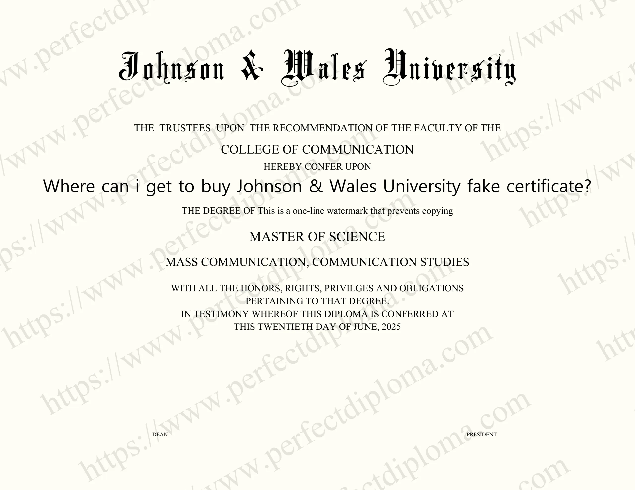 Where can i get to buy Johnson & Wales University fake certificate?
