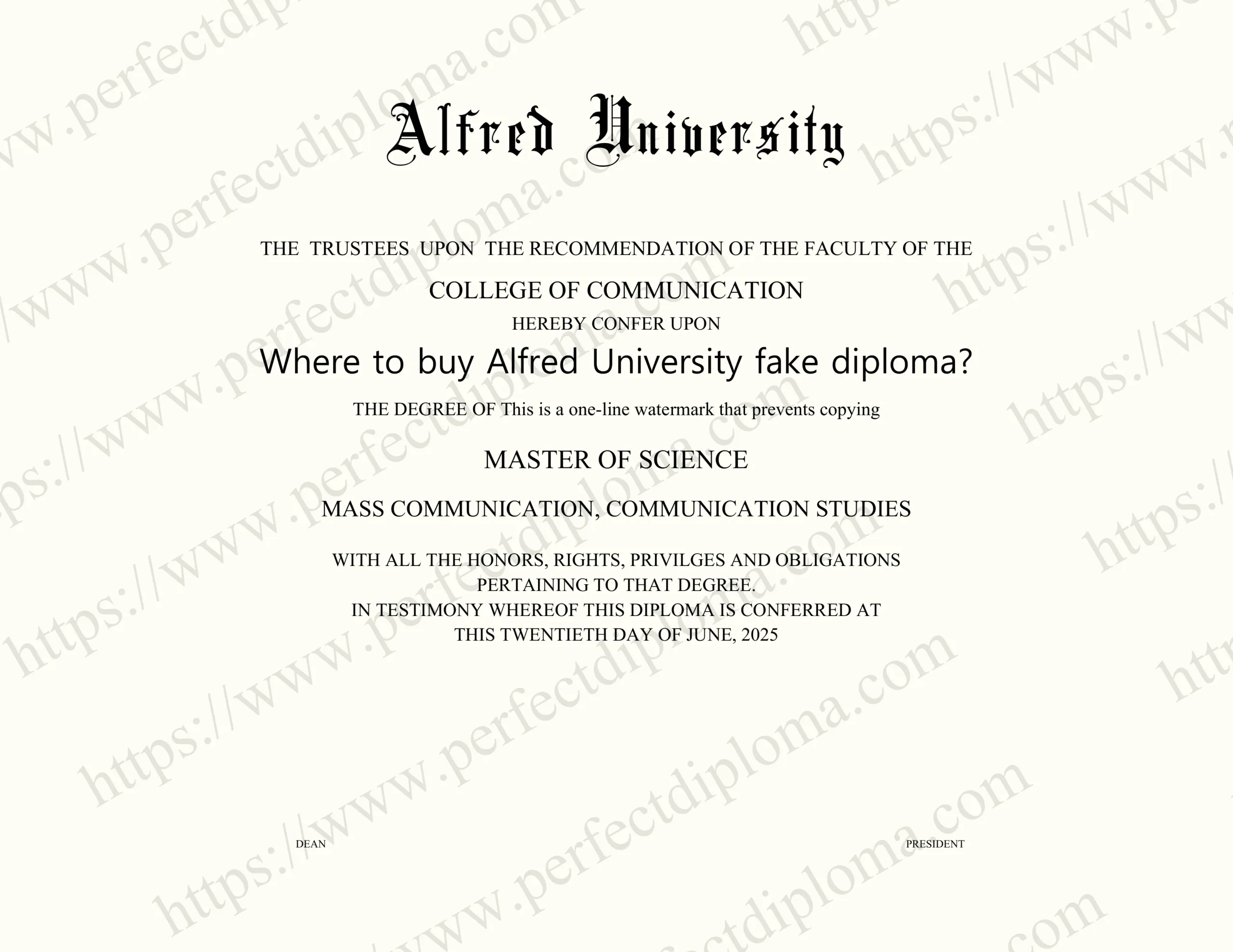 Where to buy Alfred University fake diploma?