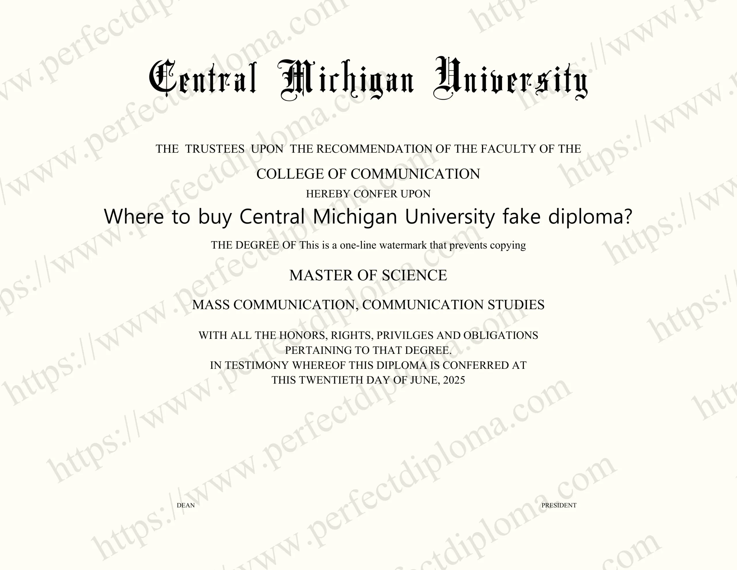 Where to buy Central Michigan University fake diploma?