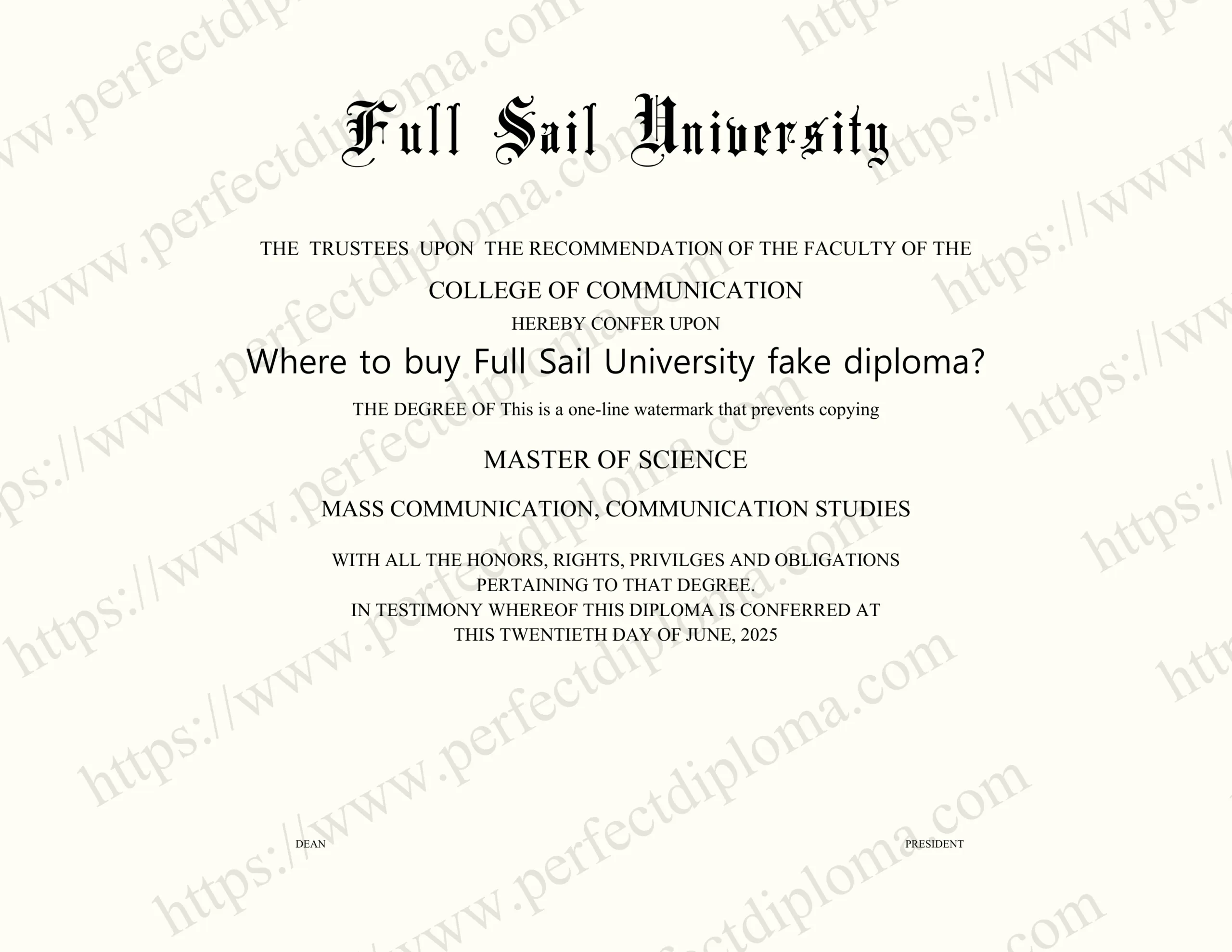 Where to buy Full Sail University fake diploma?