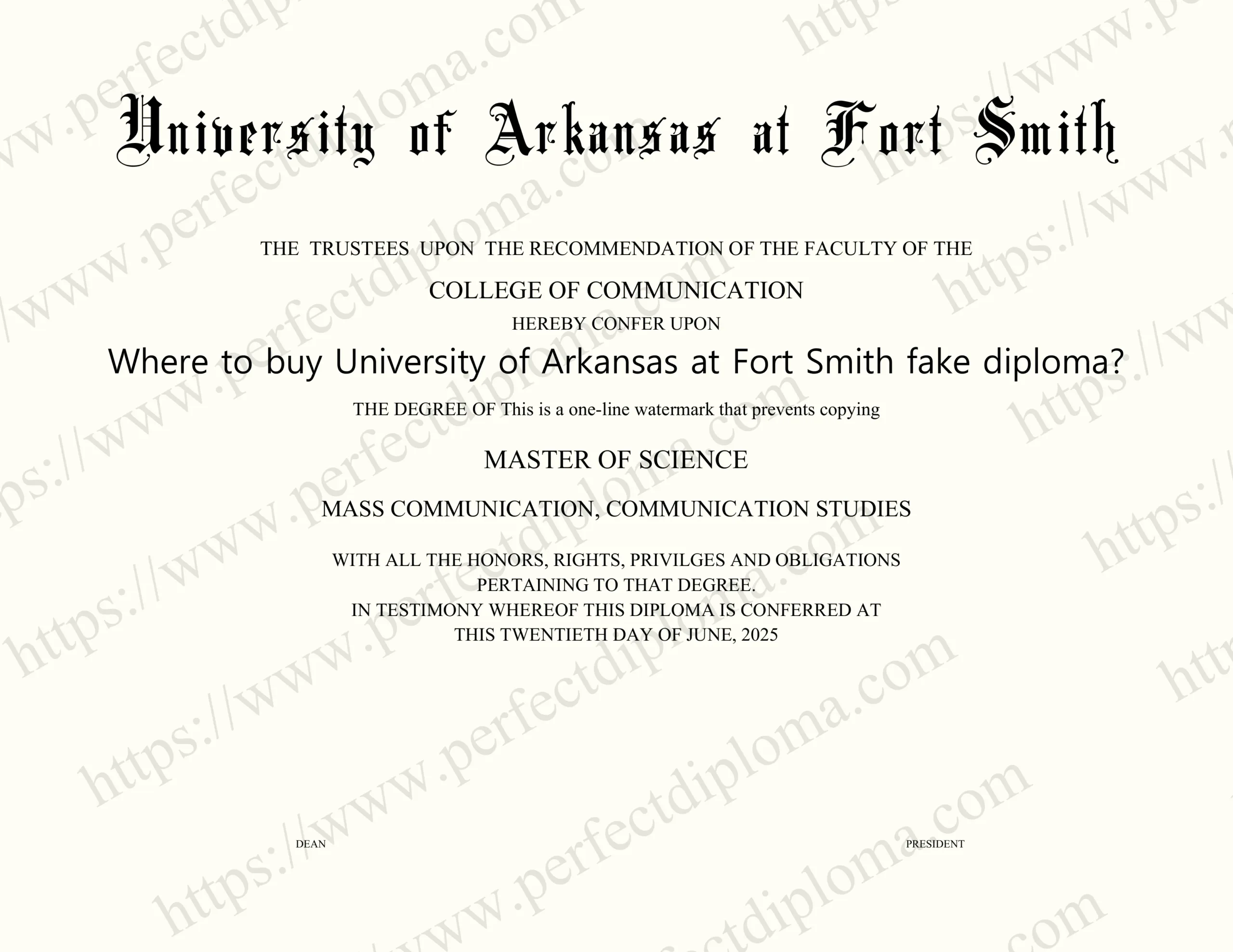 Where to buy University of Arkansas at Fort Smith fake diploma?