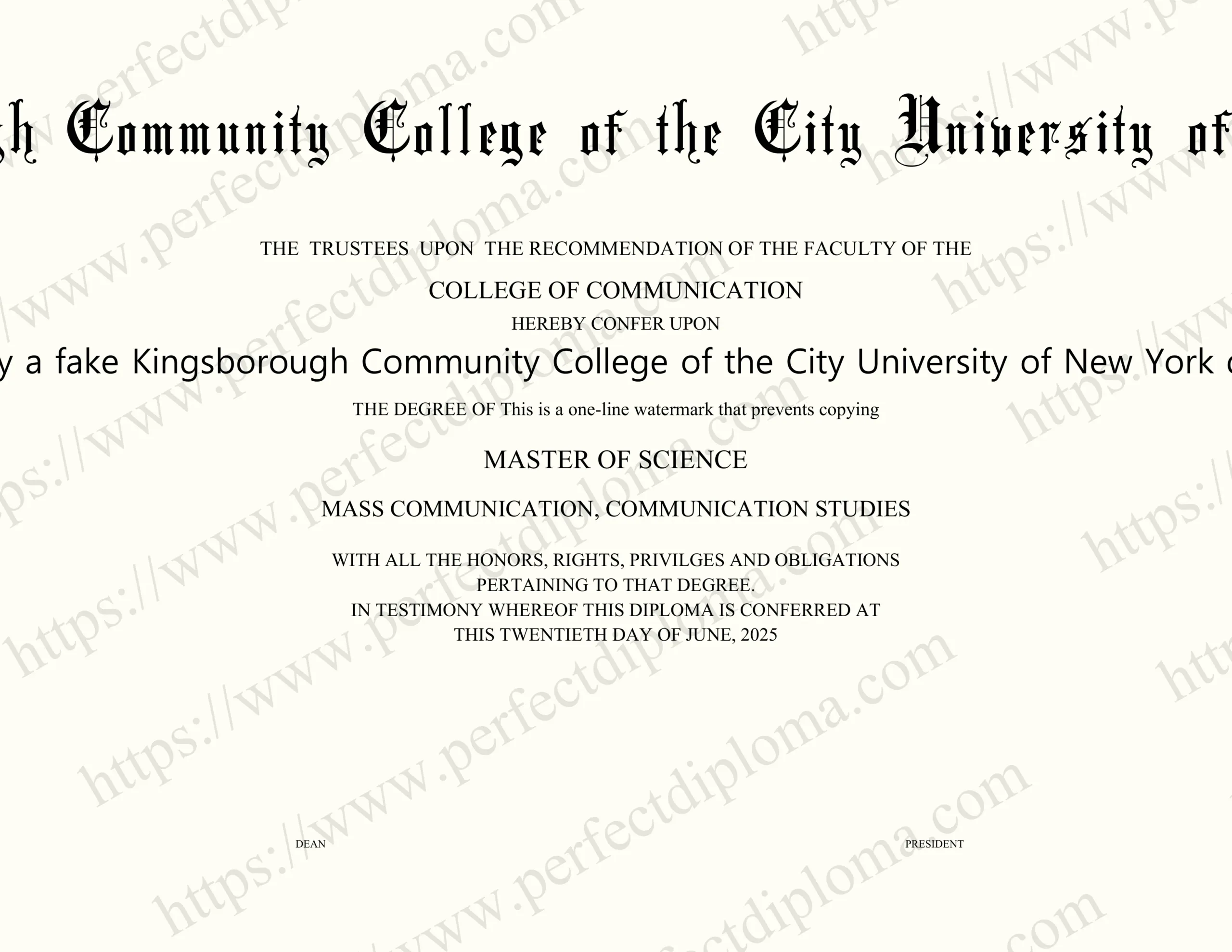 Can I buy a fake Kingsborough Community College of the City University of New York diploma?