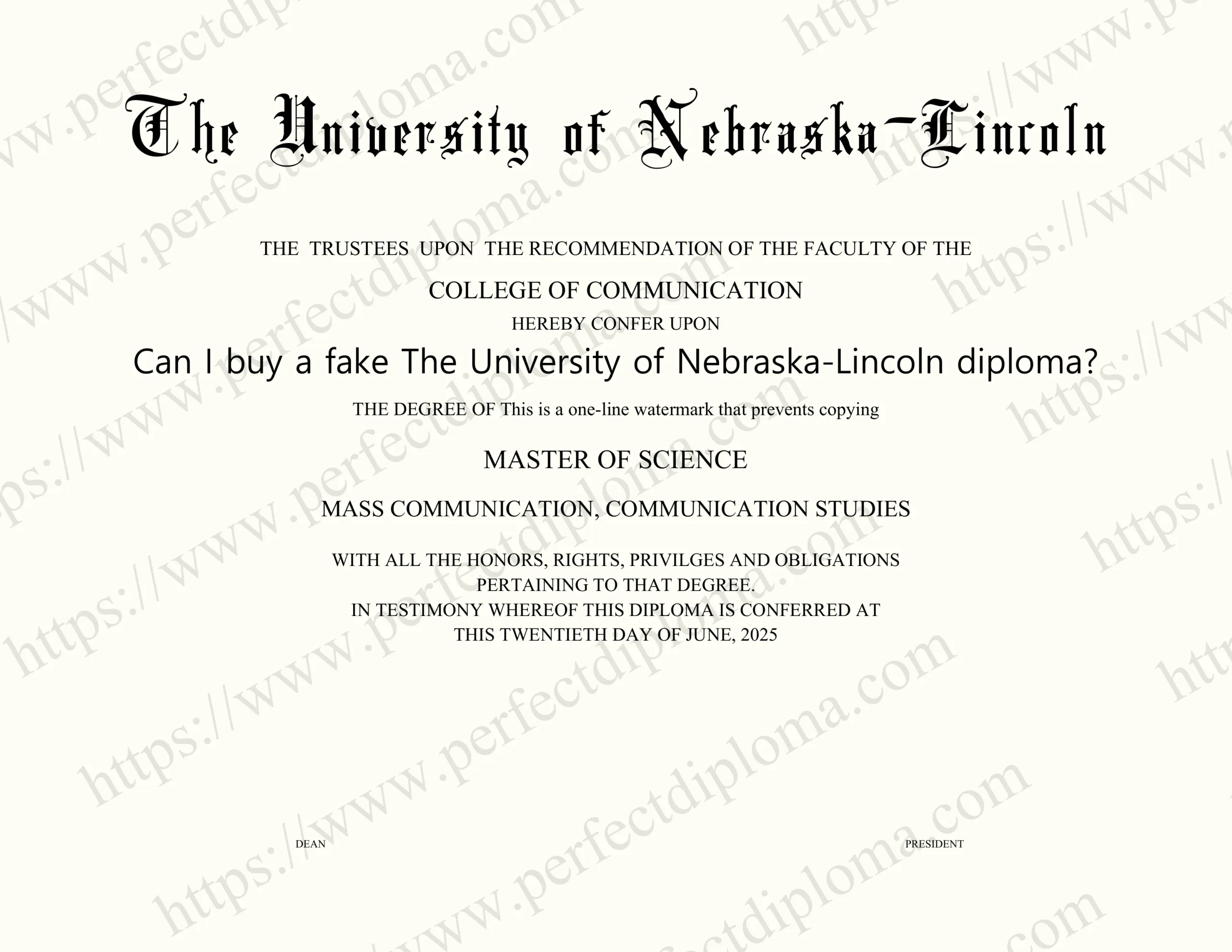 Can I buy a fake The University of Nebraska-Lincoln diploma?