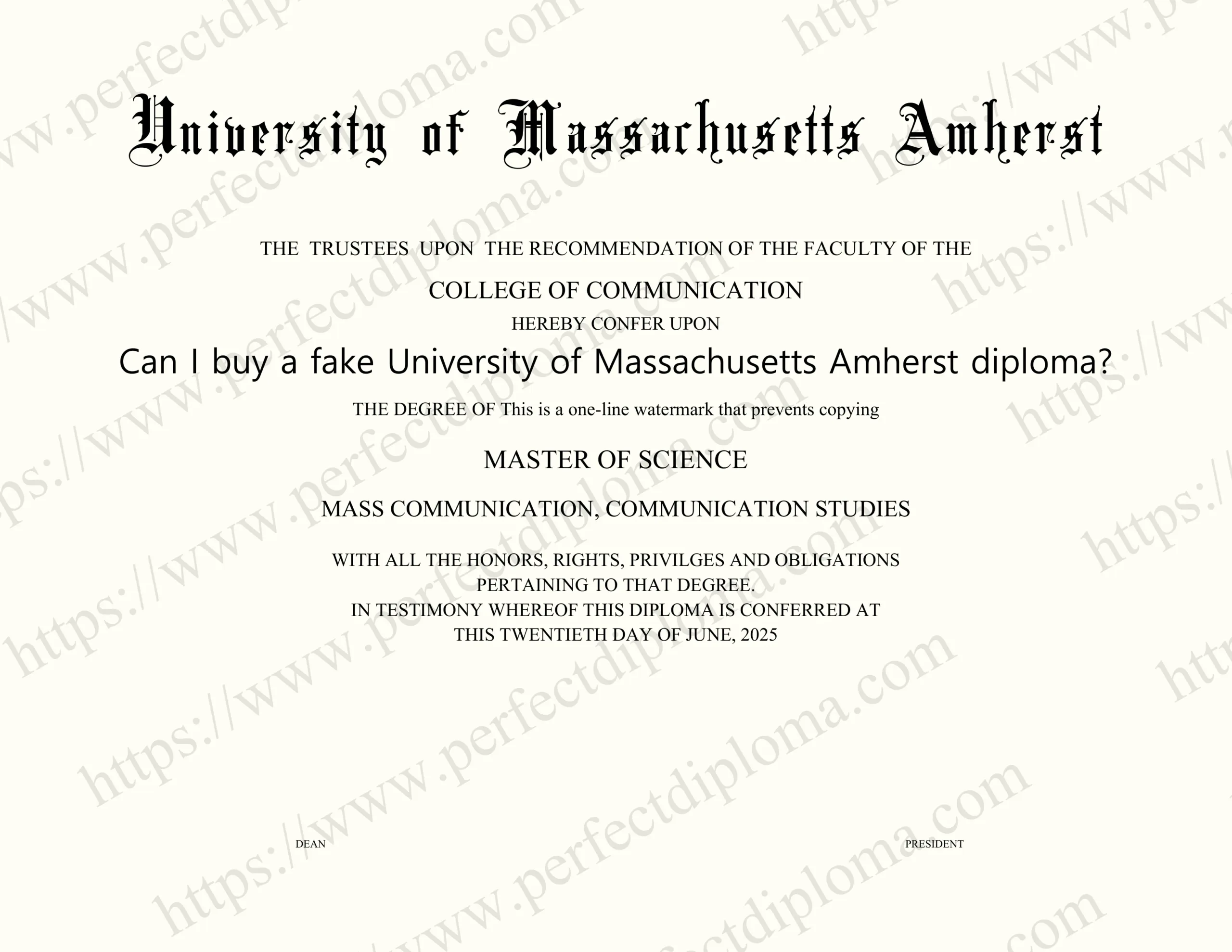 Can I buy a fake University of Massachusetts Amherst diploma?