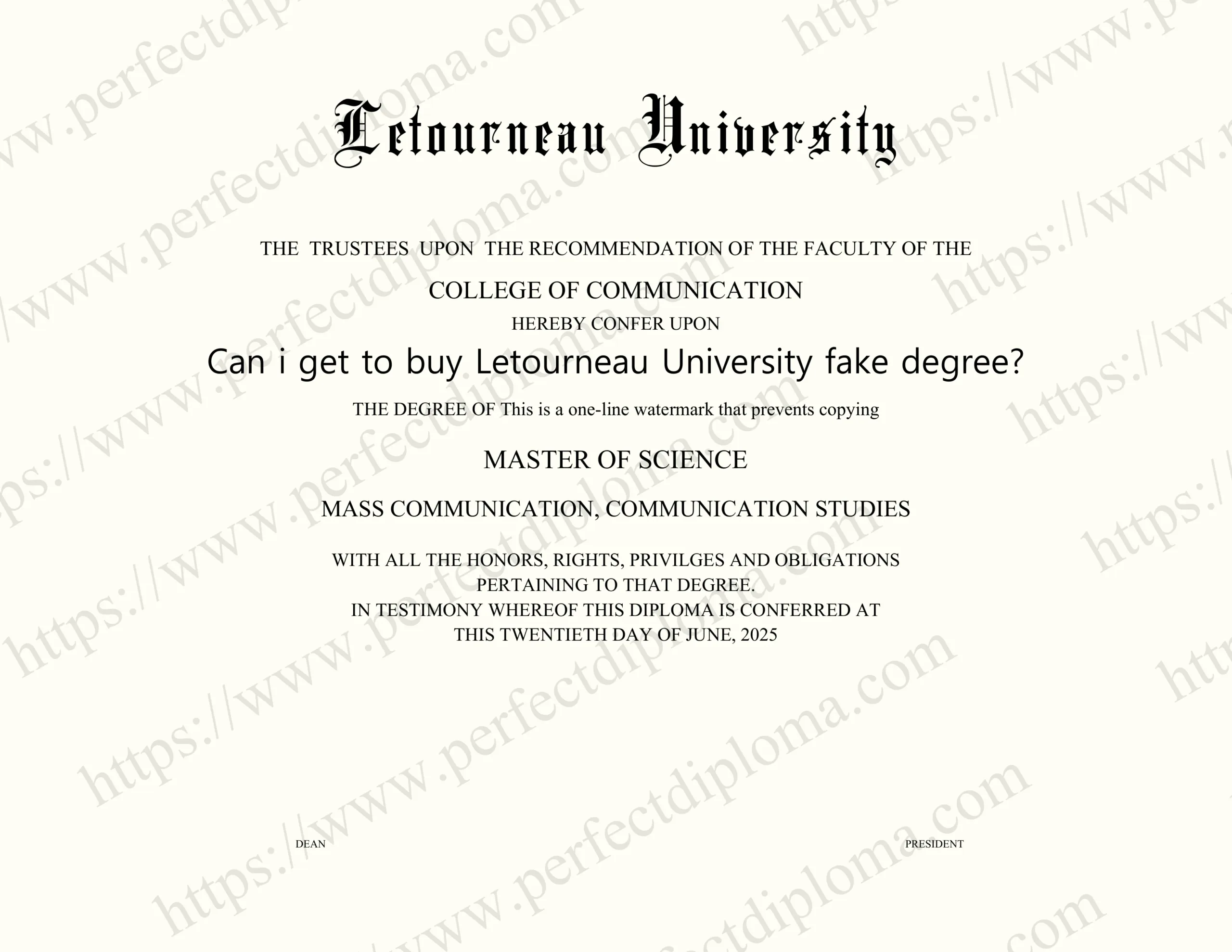 Can i get to buy Letourneau University fake degree?