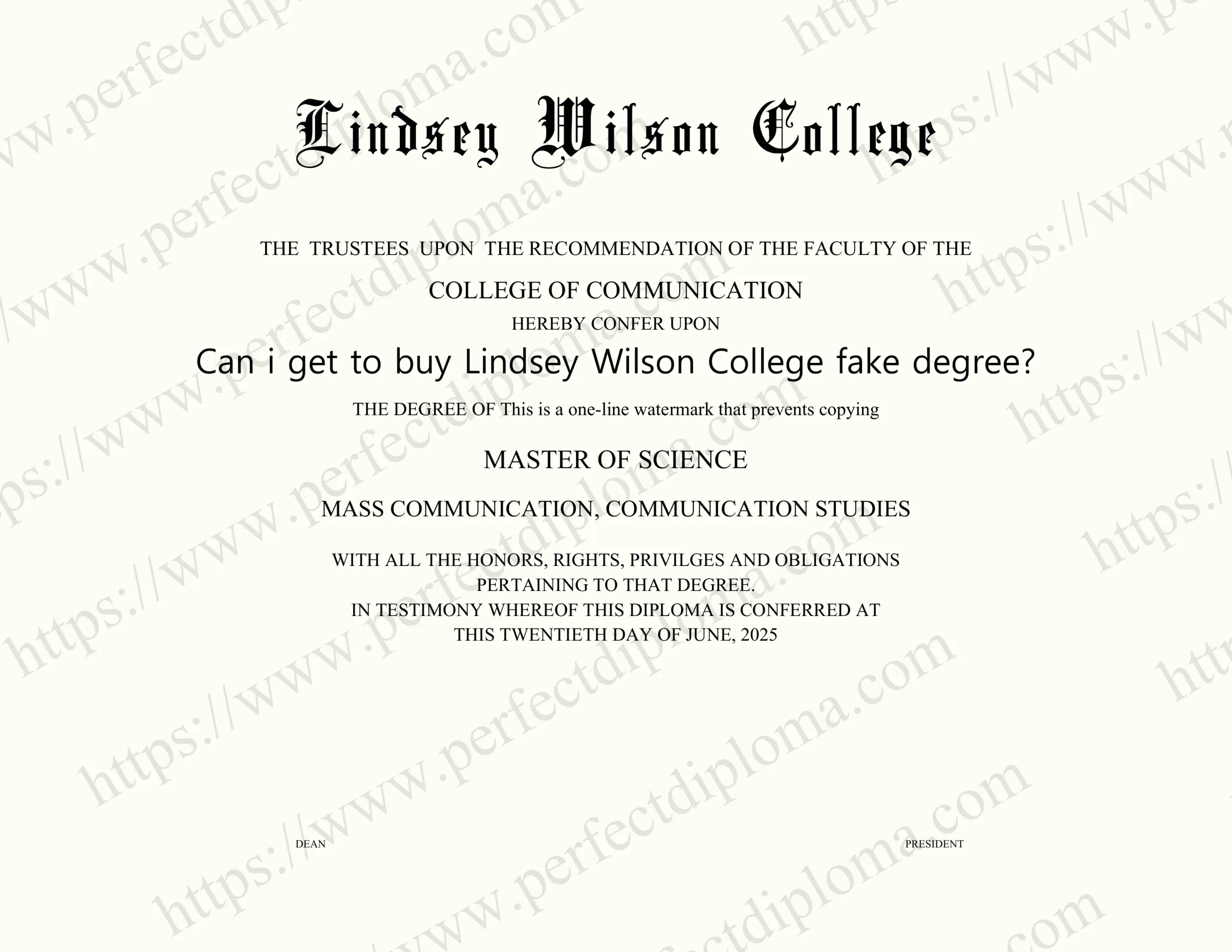 Can i get to buy Lindsey Wilson College fake degree?