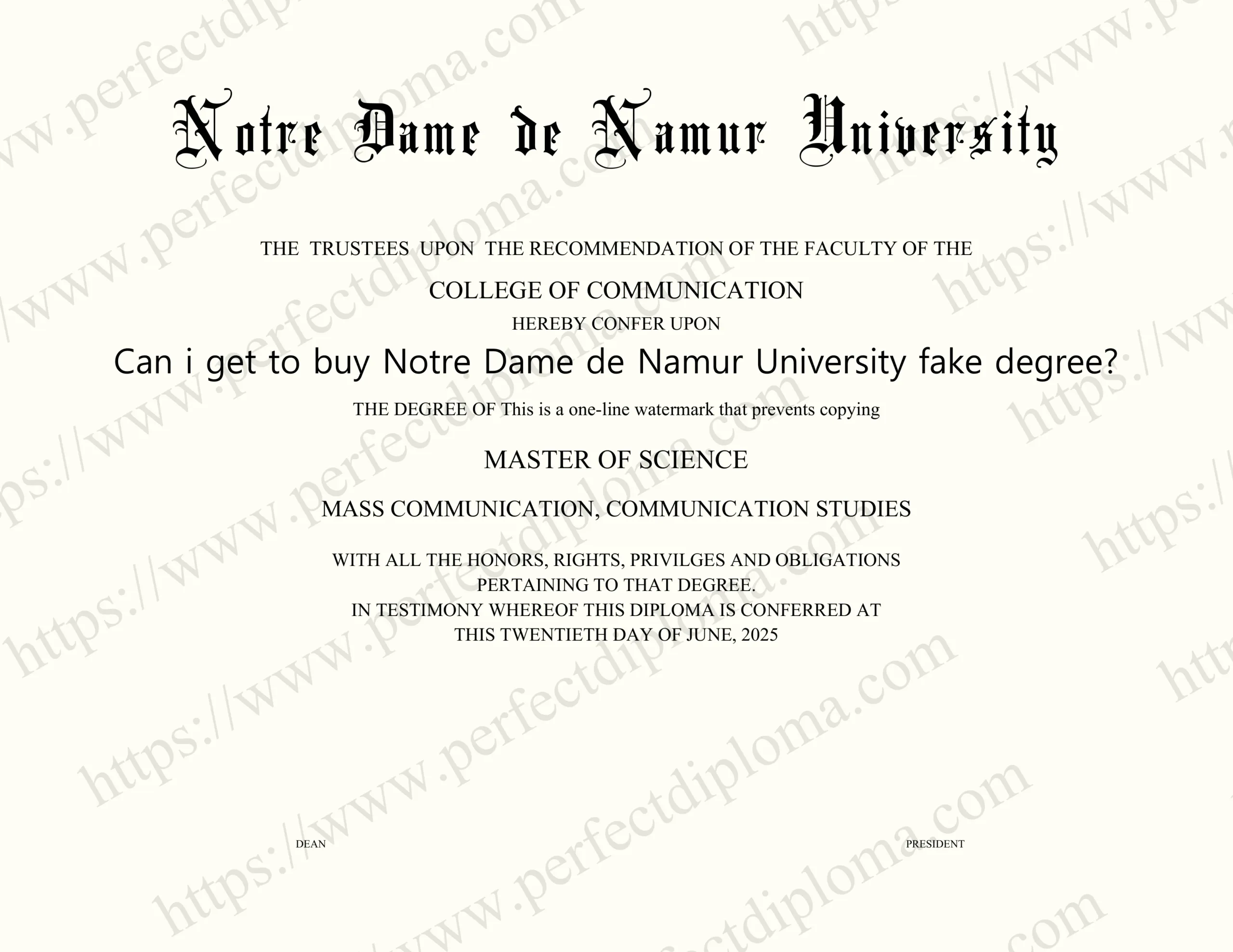 Can i get to buy Notre Dame de Namur University fake degree?