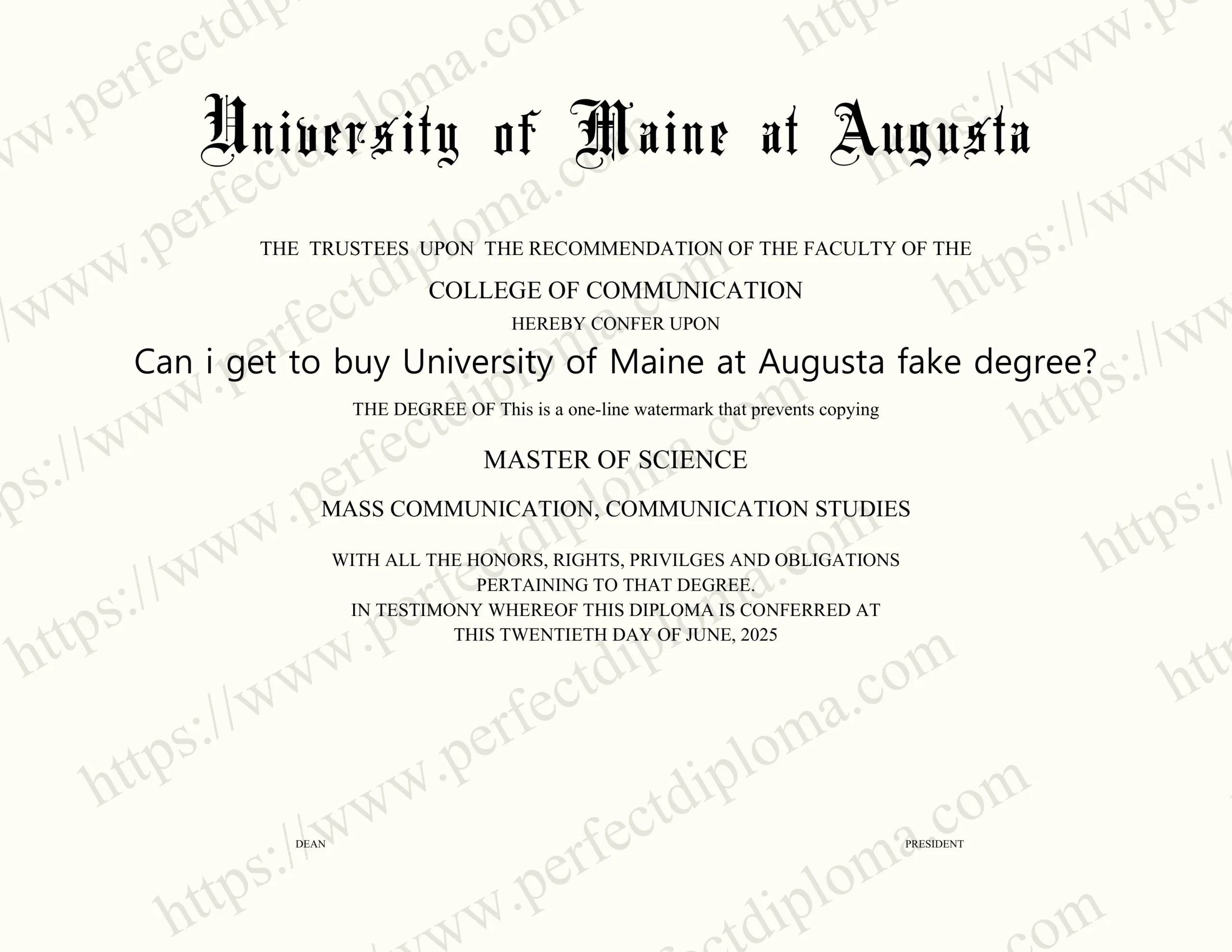 Can i get to buy University of Maine at Augusta fake degree?