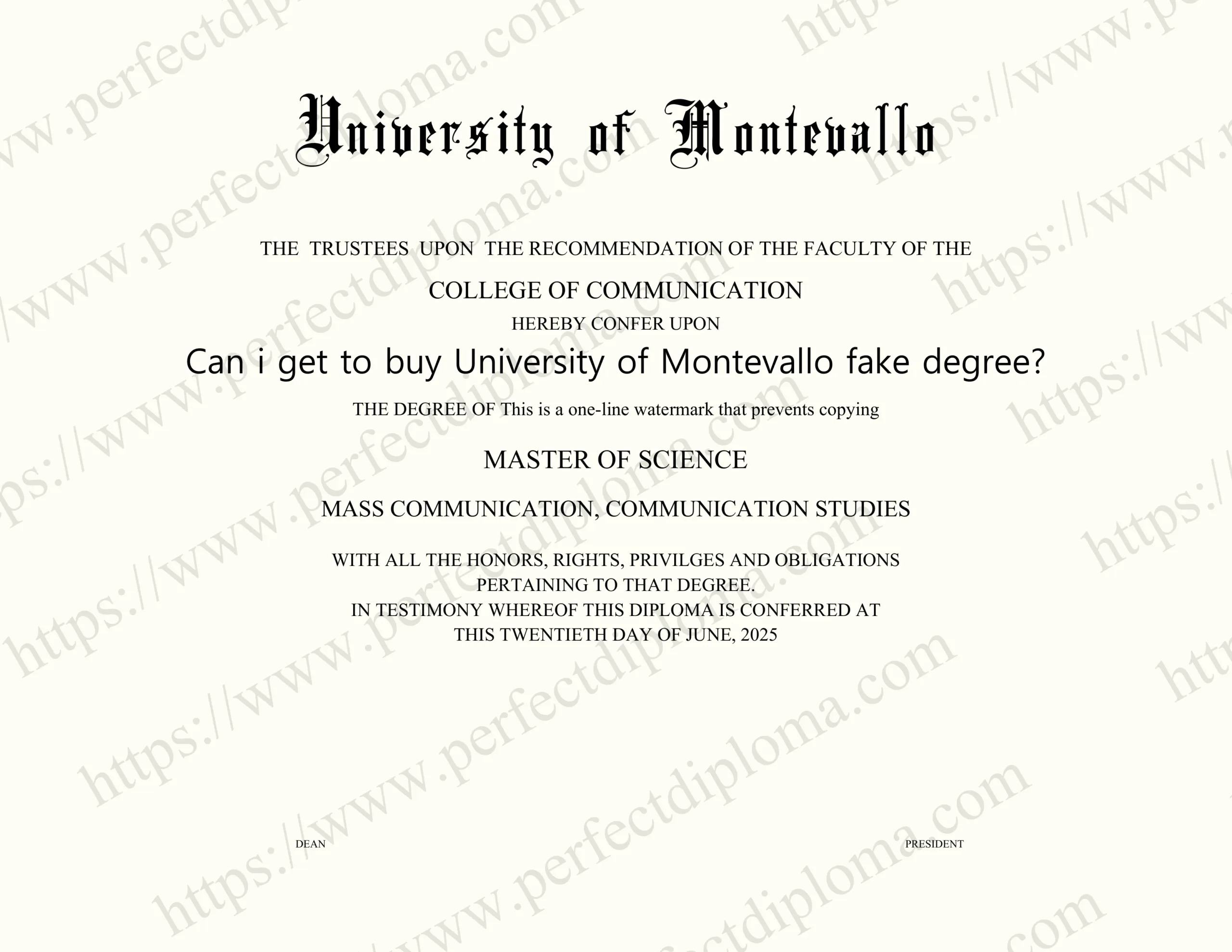 Can i get to buy University of Montevallo fake degree?