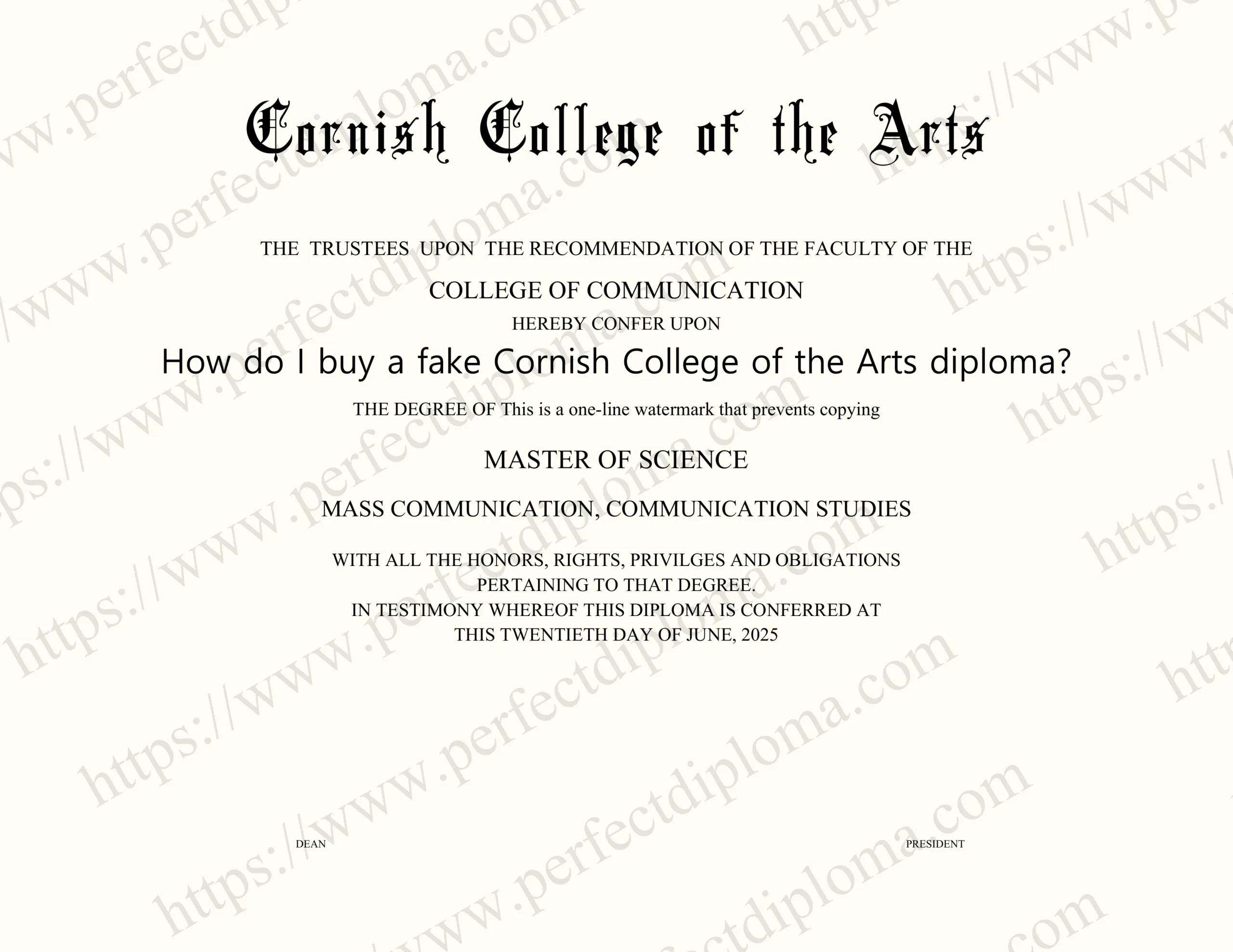 How do I buy a fake Cornish College of the Arts diploma?
