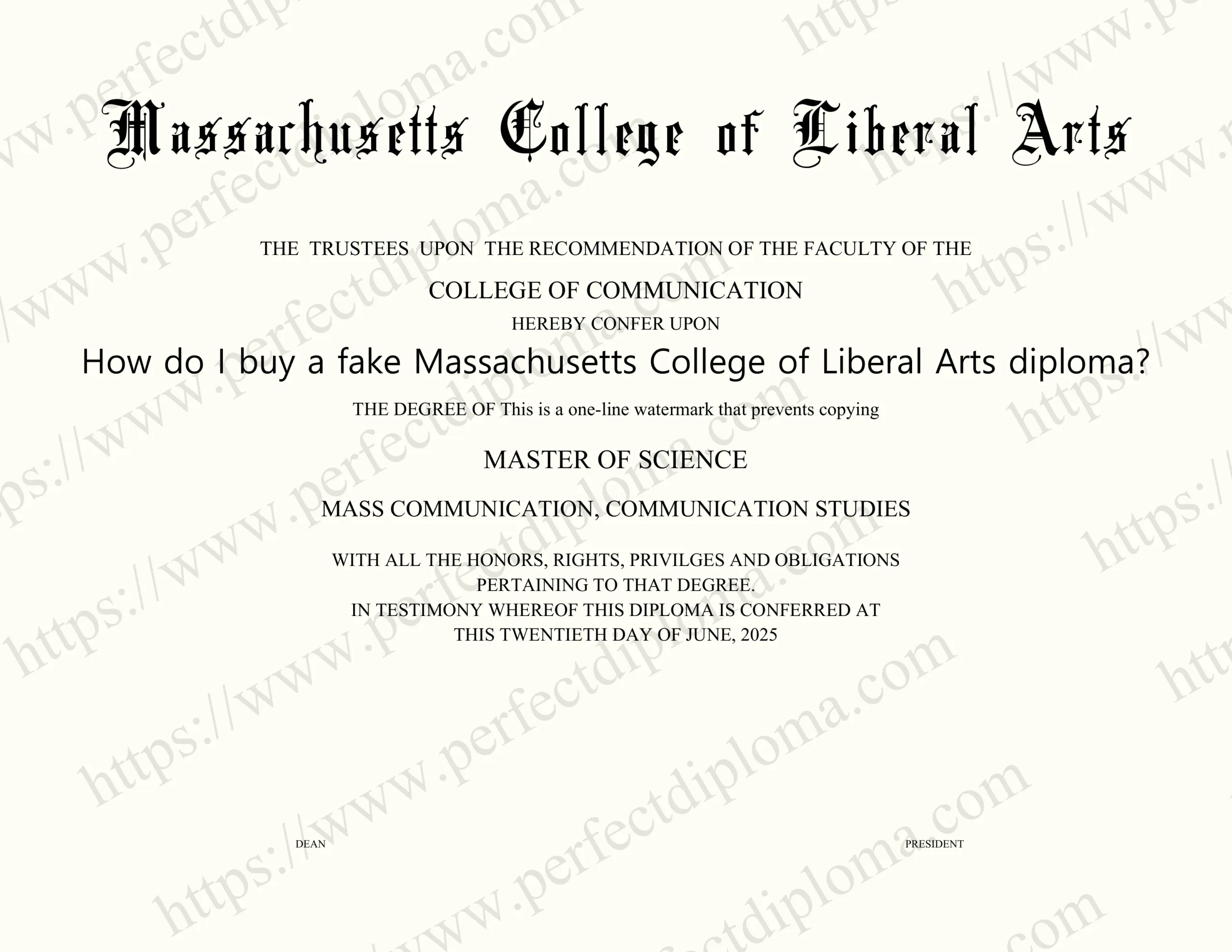 How do I buy a fake Massachusetts College of Liberal Arts diploma?
