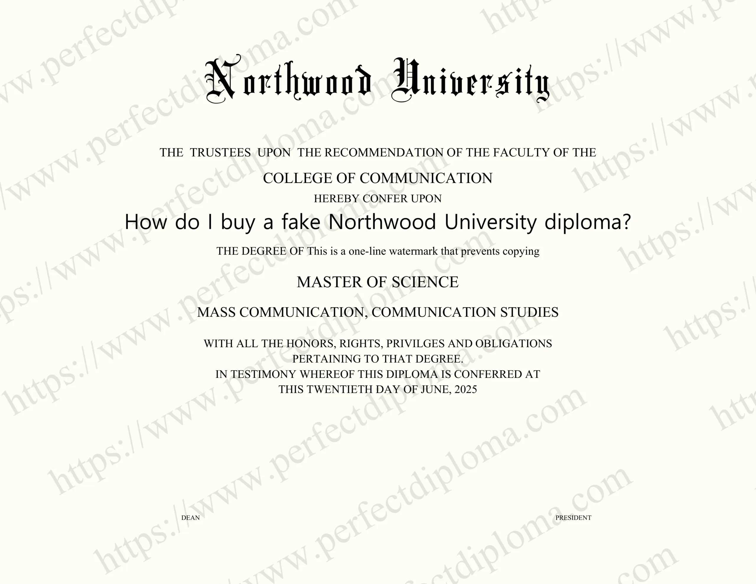 How do I buy a fake Northwood University diploma?