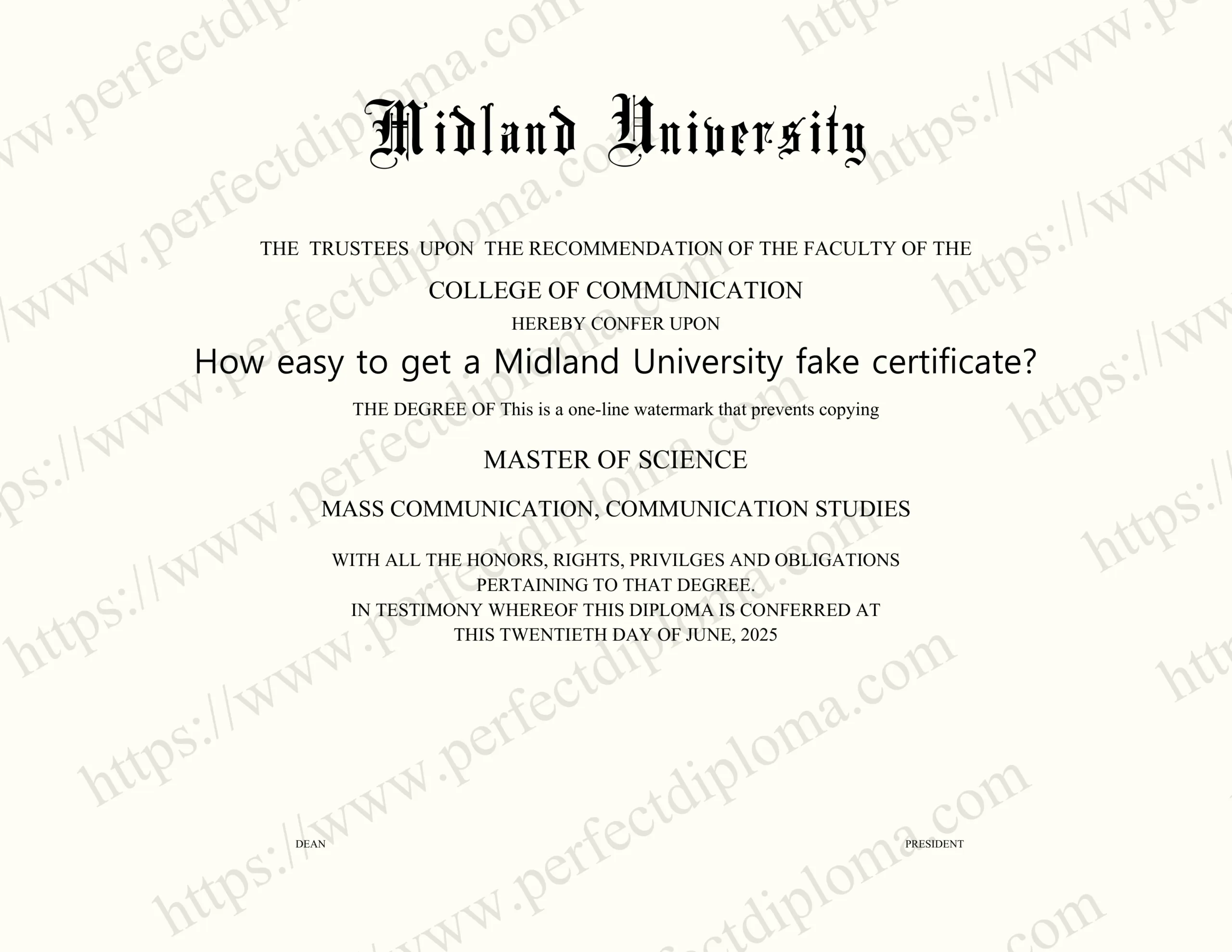 How easy to get a Midland University fake certificate?