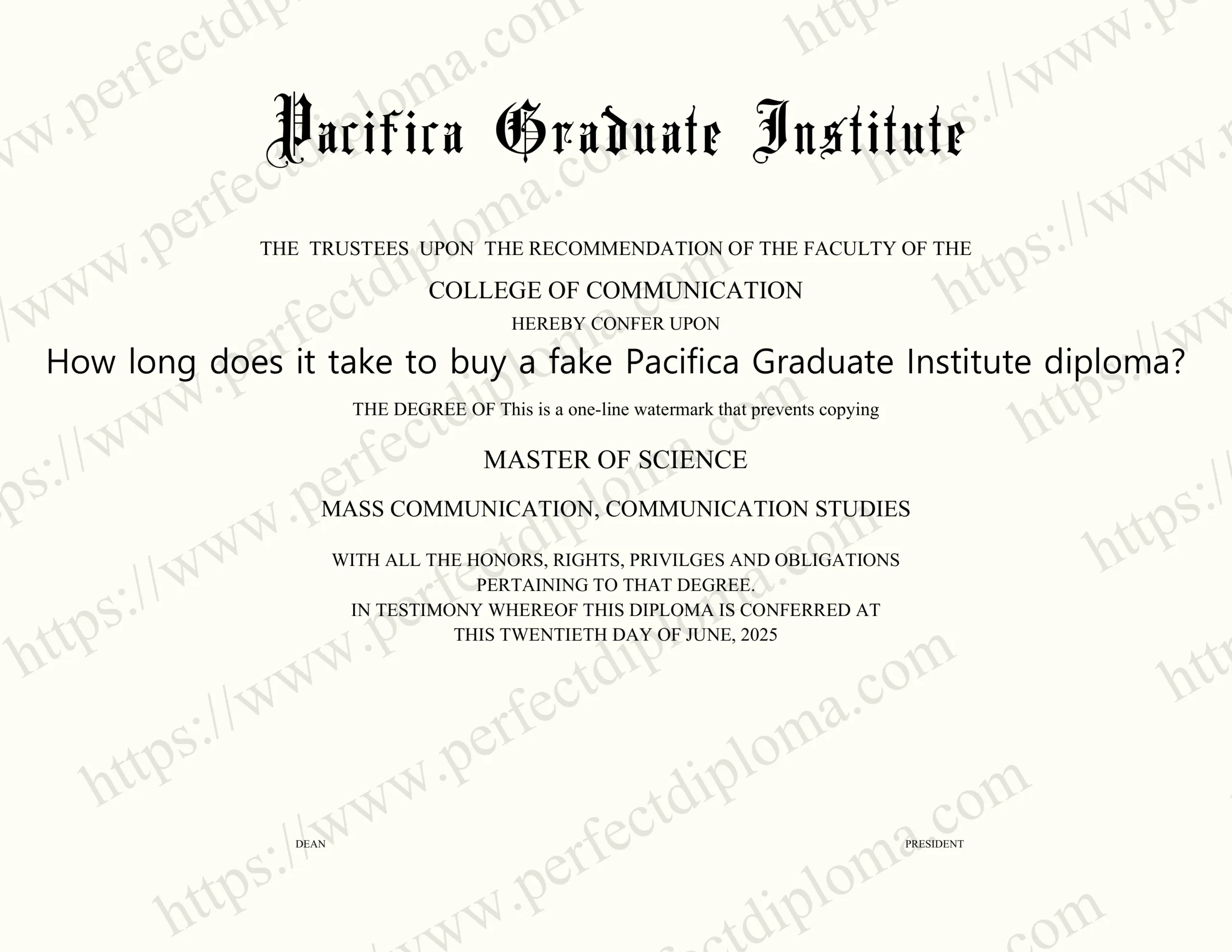 How long does it take to buy a fake Pacifica Graduate Institute diploma?