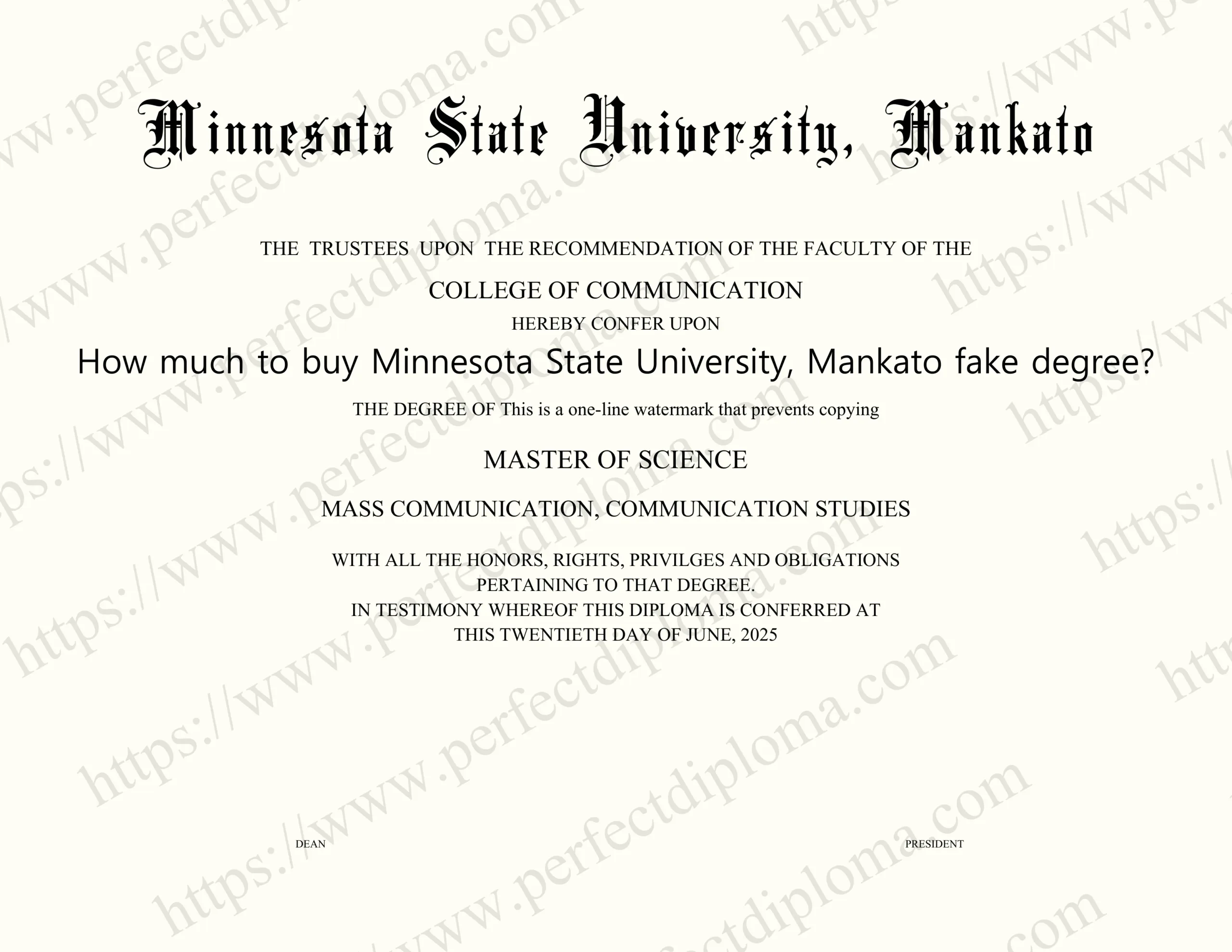 How much to buy Minnesota State University, Mankato fake degree?