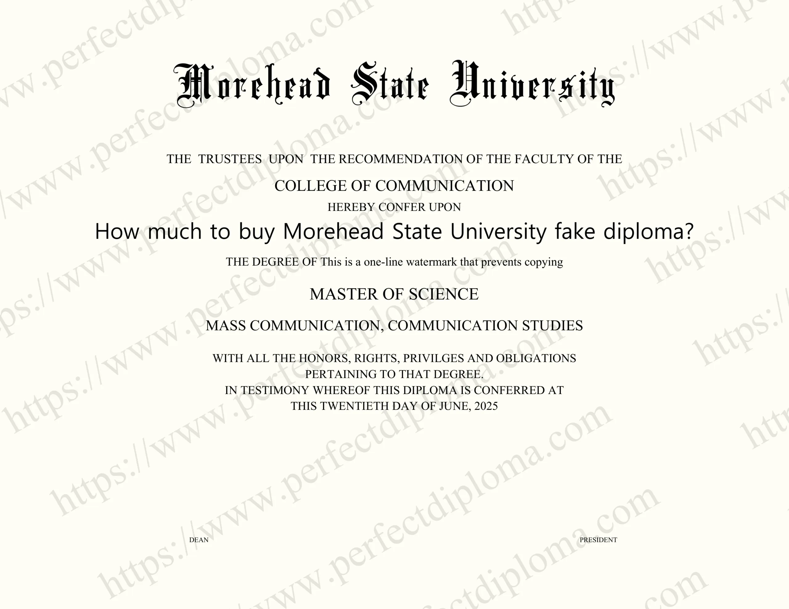 How much to buy Morehead State University fake diploma?
