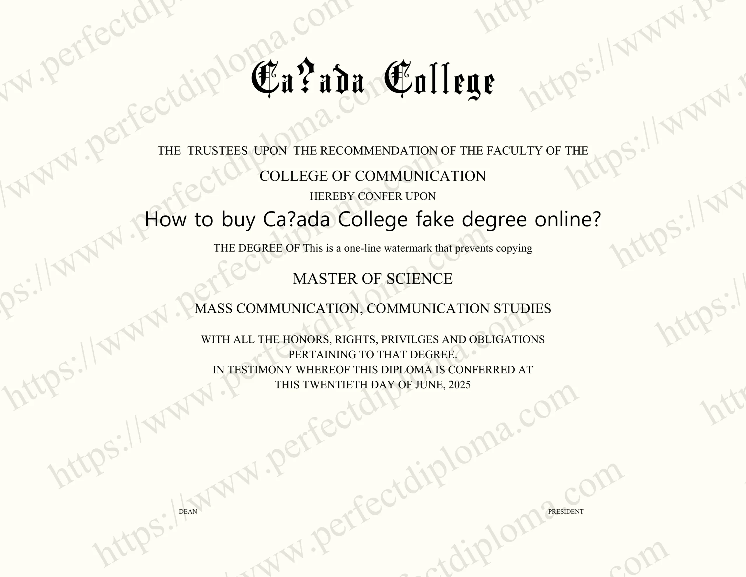 How to buy Ca?ada College fake degree online?