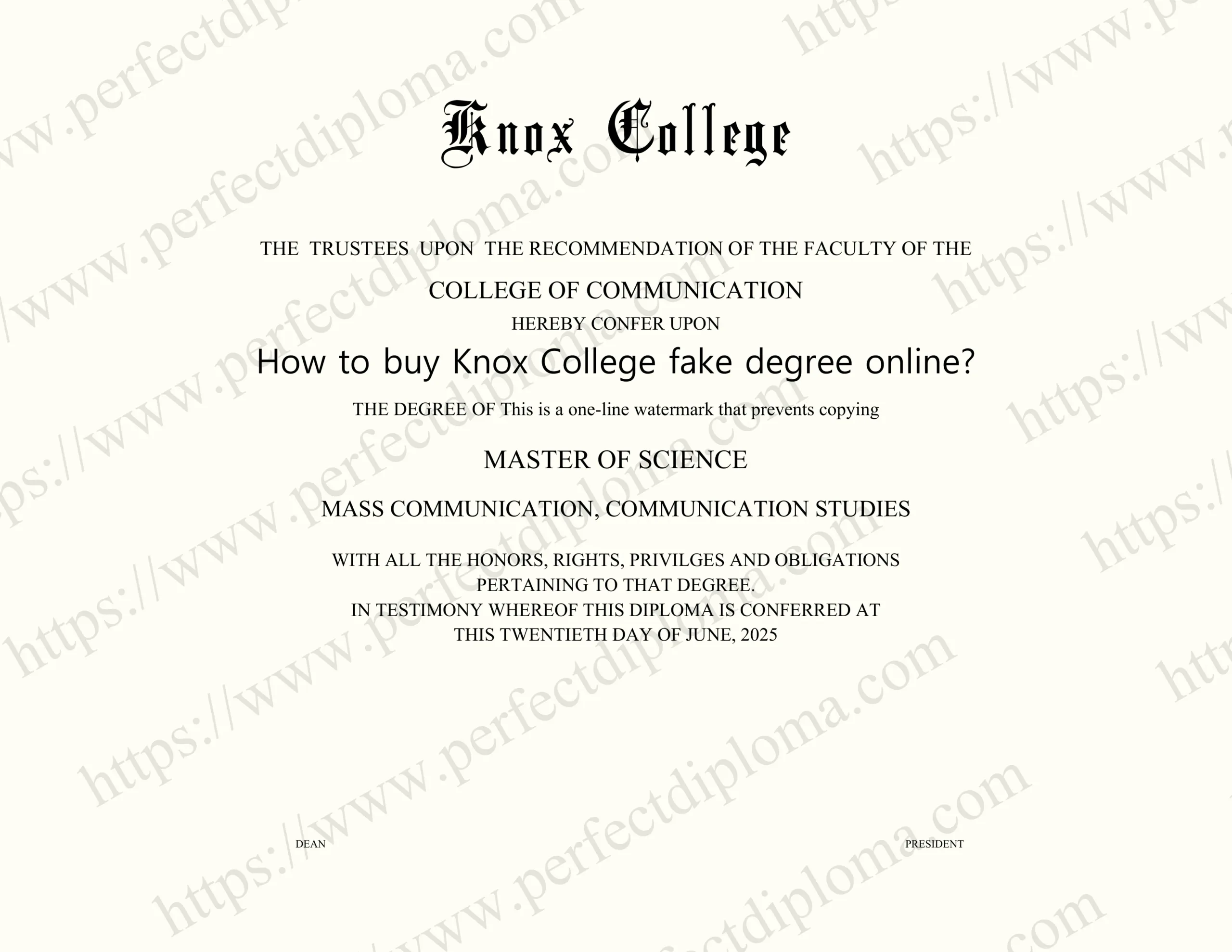 How to buy Knox College fake degree online?