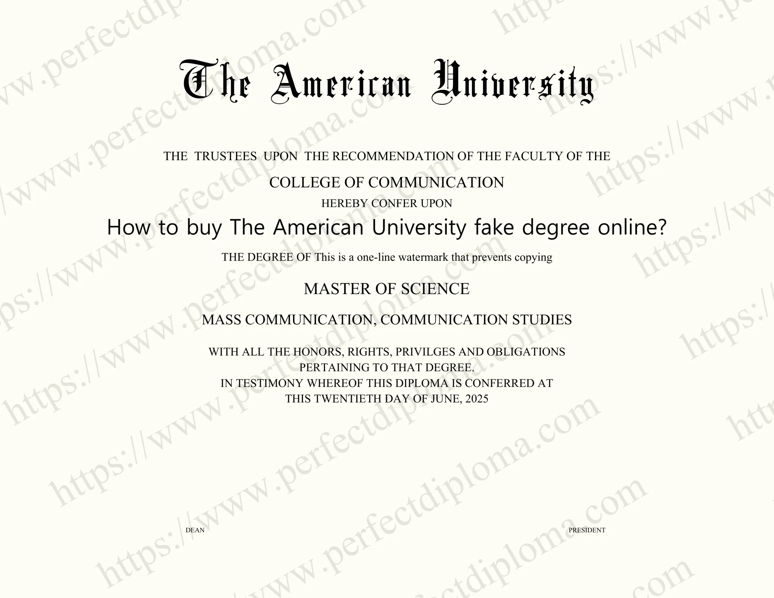 How to buy The American University fake degree online?