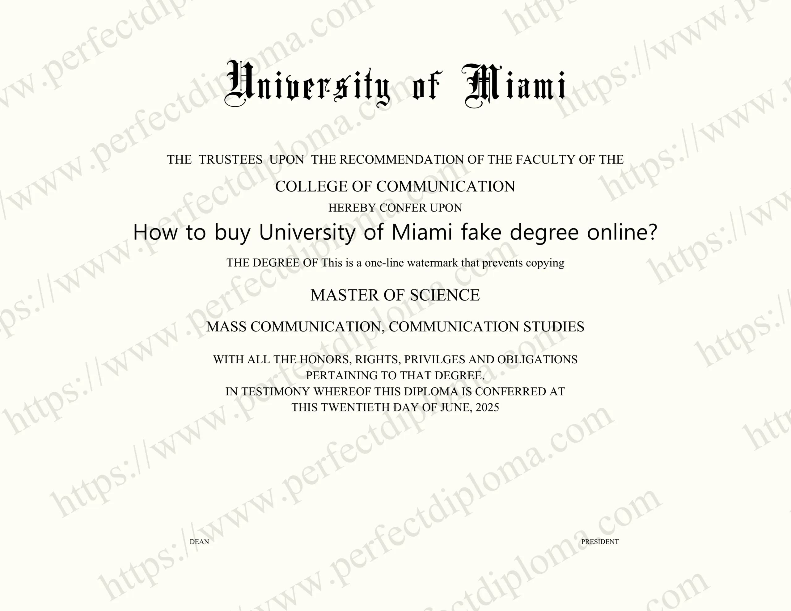 How to buy University of Miami fake degree online?