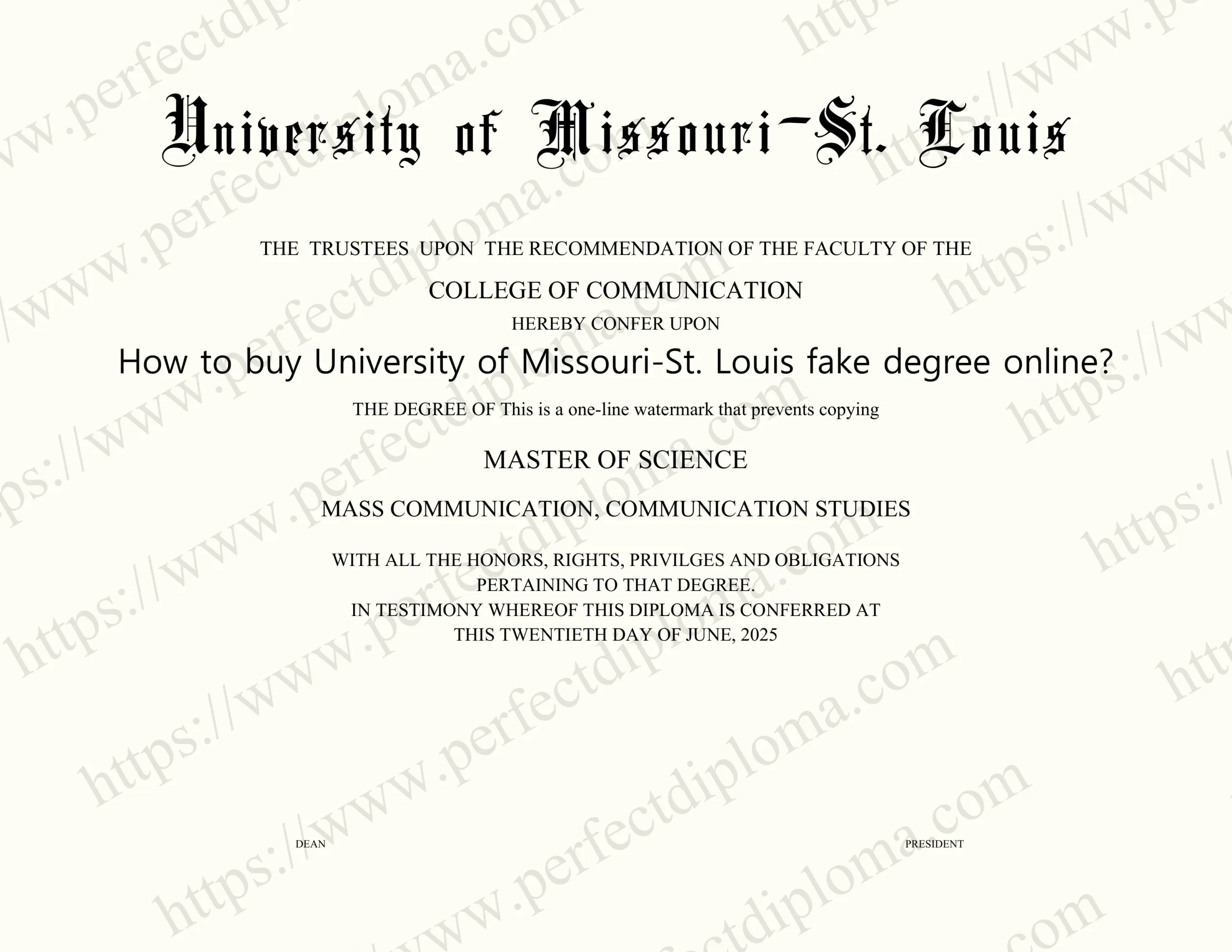 How to buy University of Missouri-St. Louis fake degree online?