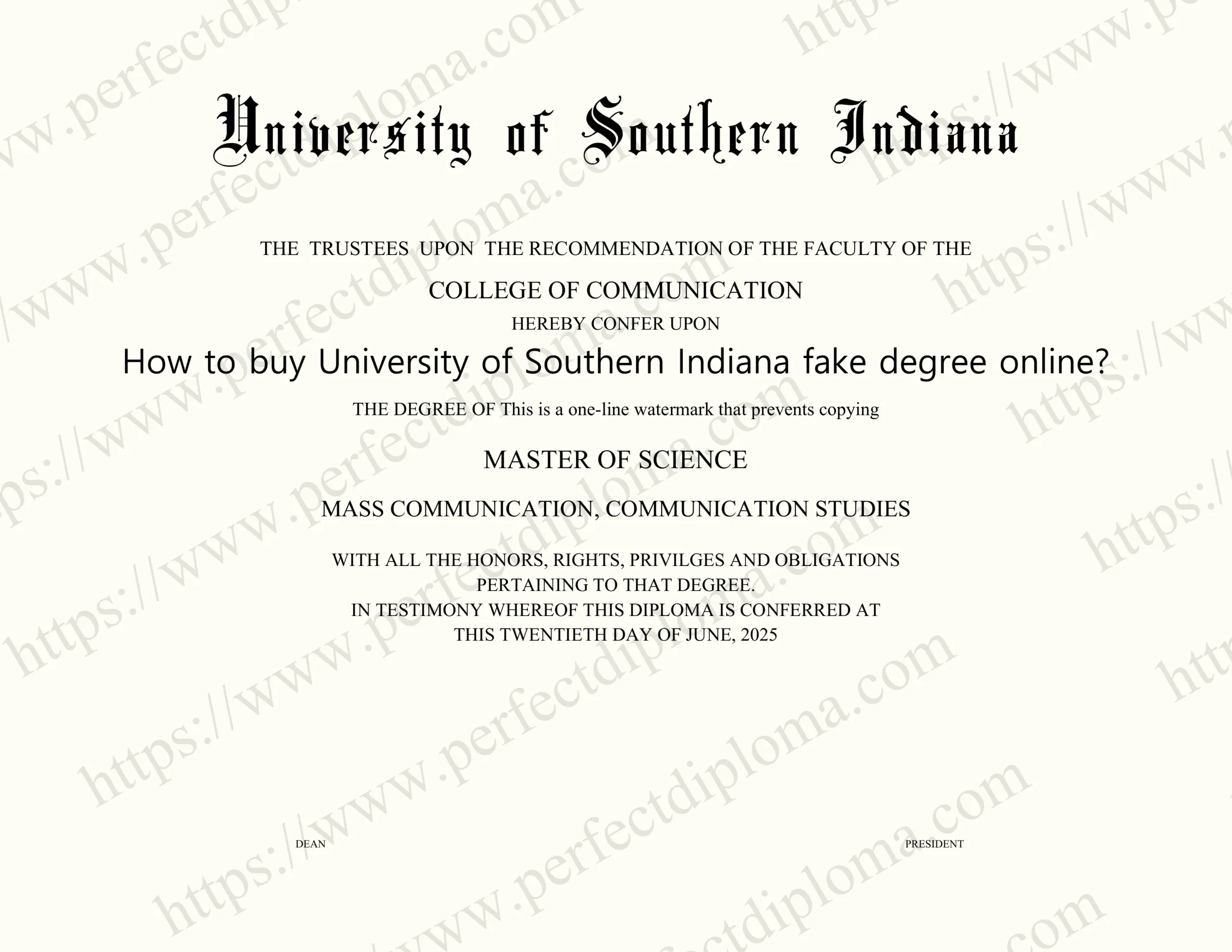 How to buy University of Southern Indiana fake degree online?