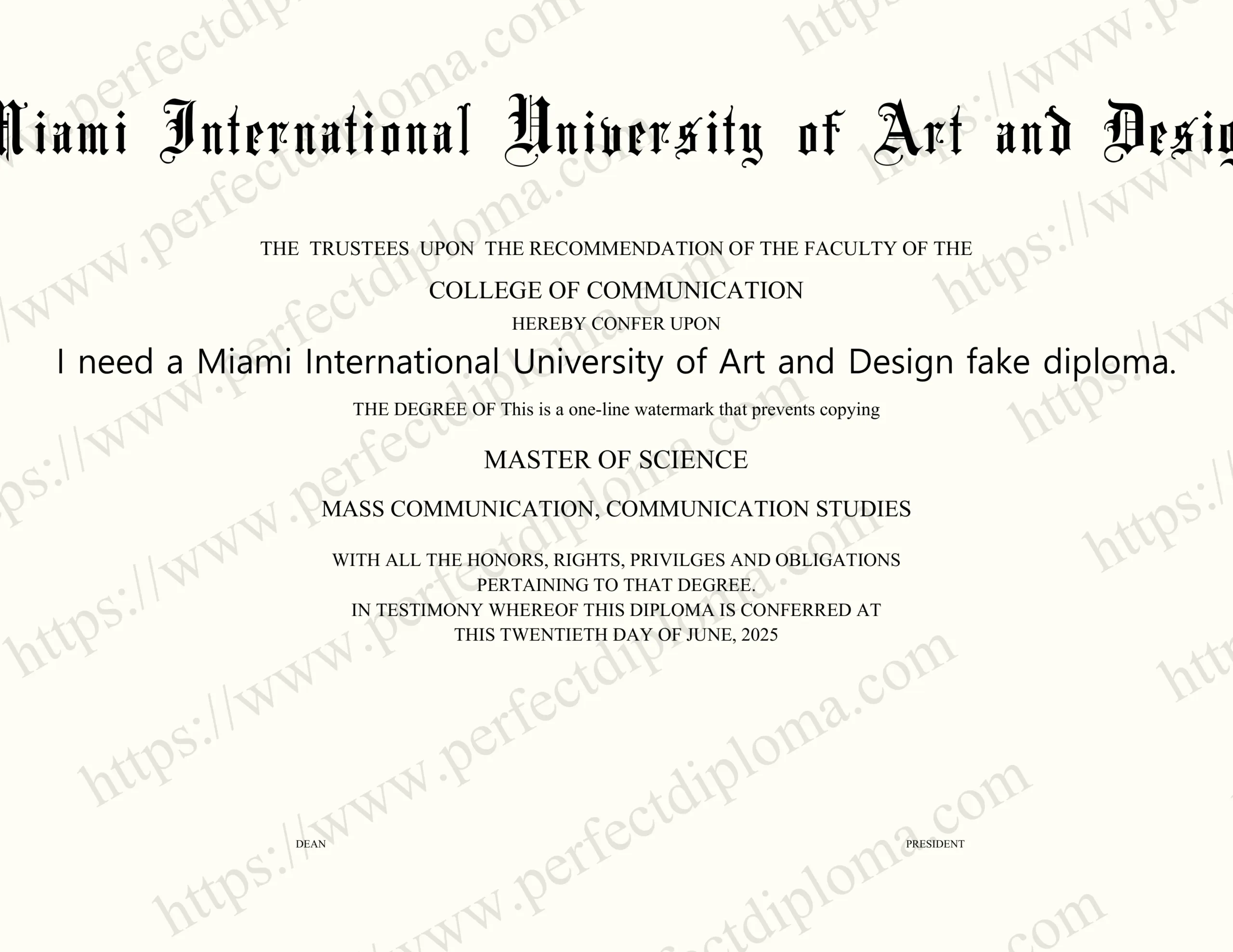 I need a Miami International University of Art and Design fake diploma.