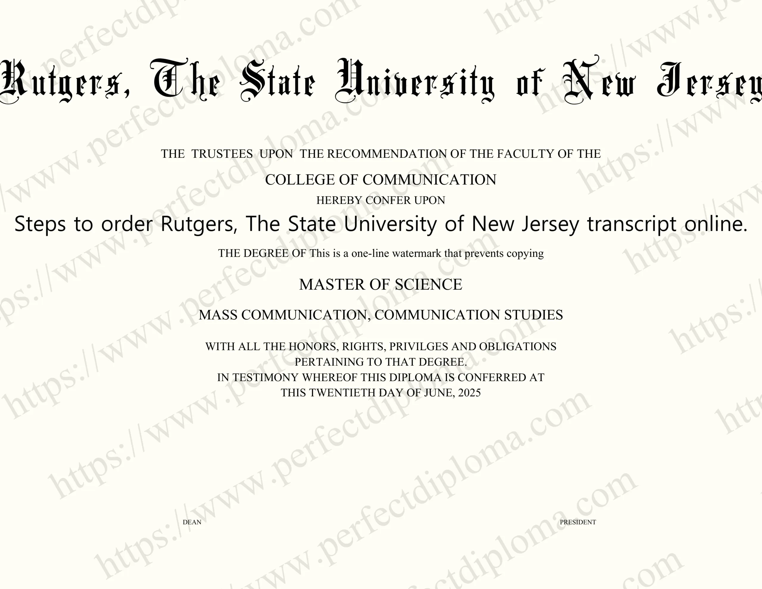 Steps to order Rutgers, The State University of New Jersey transcript online.
