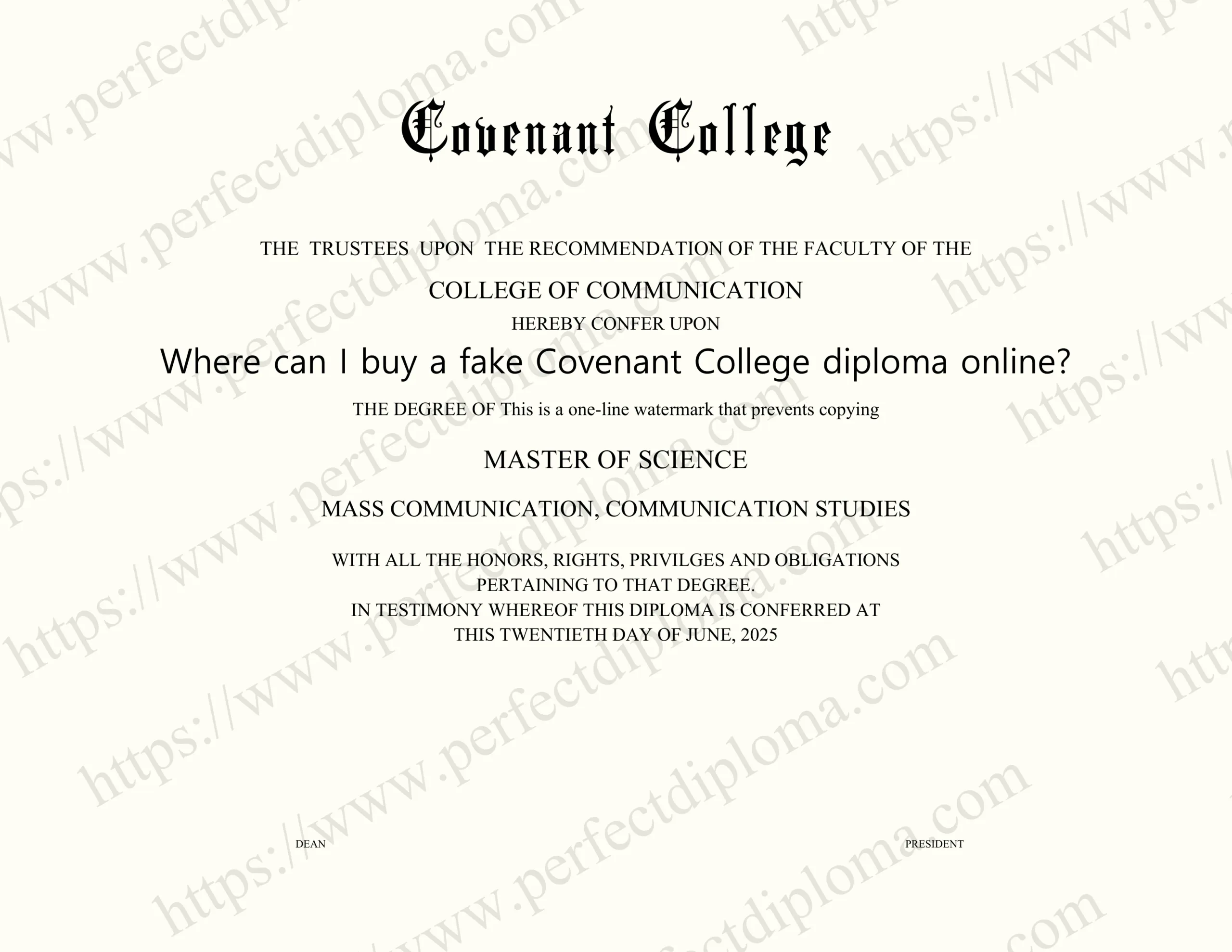 Where can I buy a fake Covenant College diploma online?
