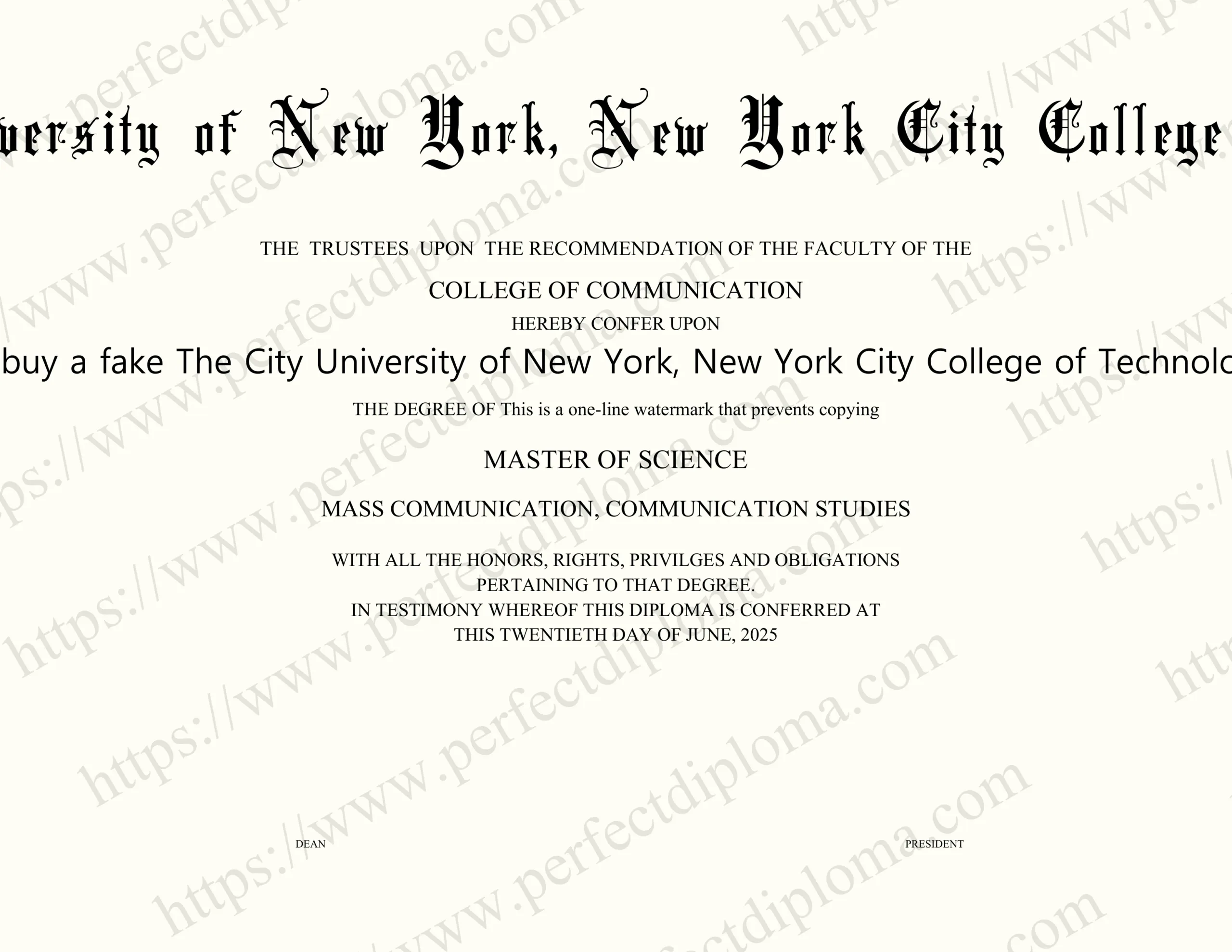 Where can I buy a fake The City University of New York, New York City College of Technology diploma?