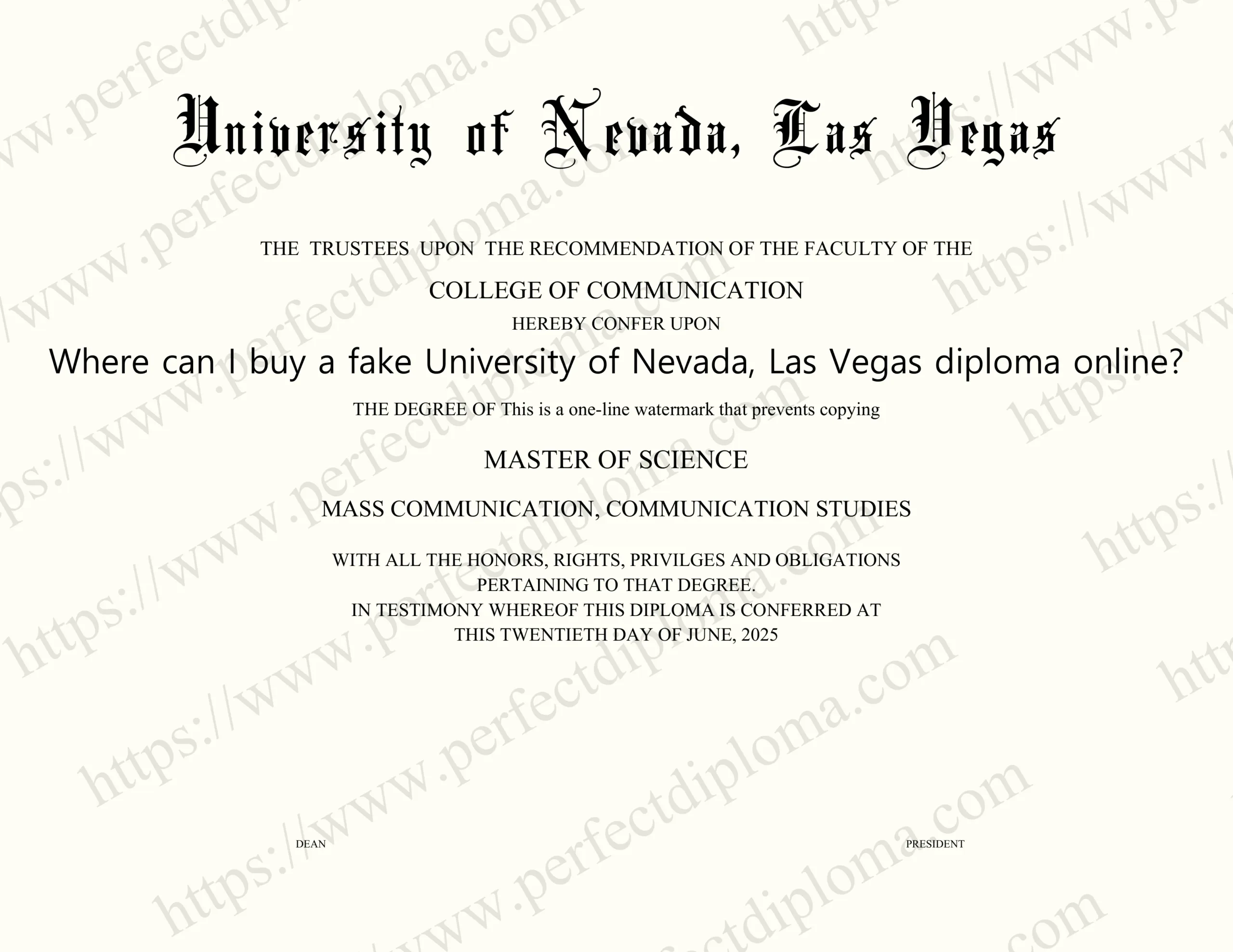 Where can I buy a fake University of Nevada, Las Vegas diploma online?