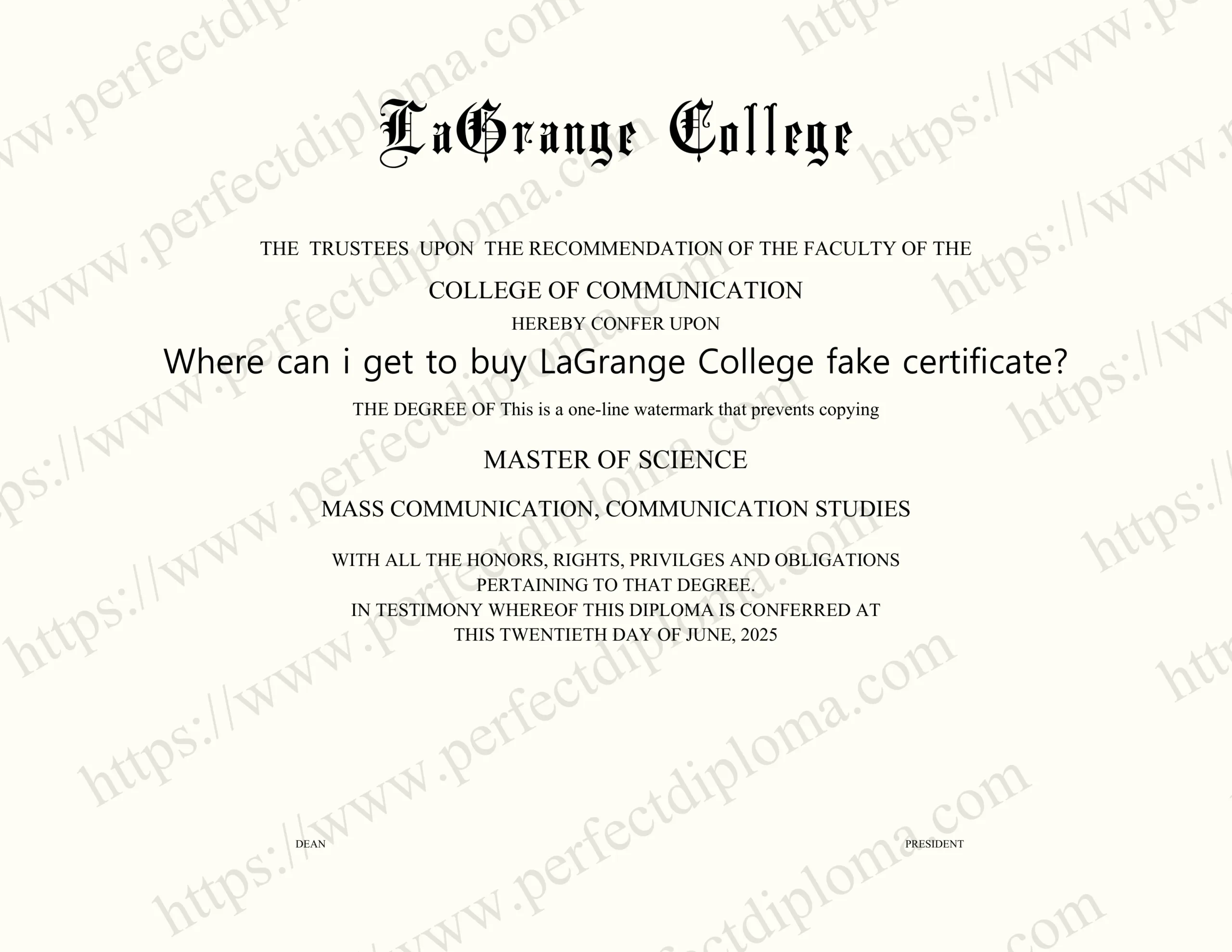Where can i get to buy LaGrange College fake certificate?