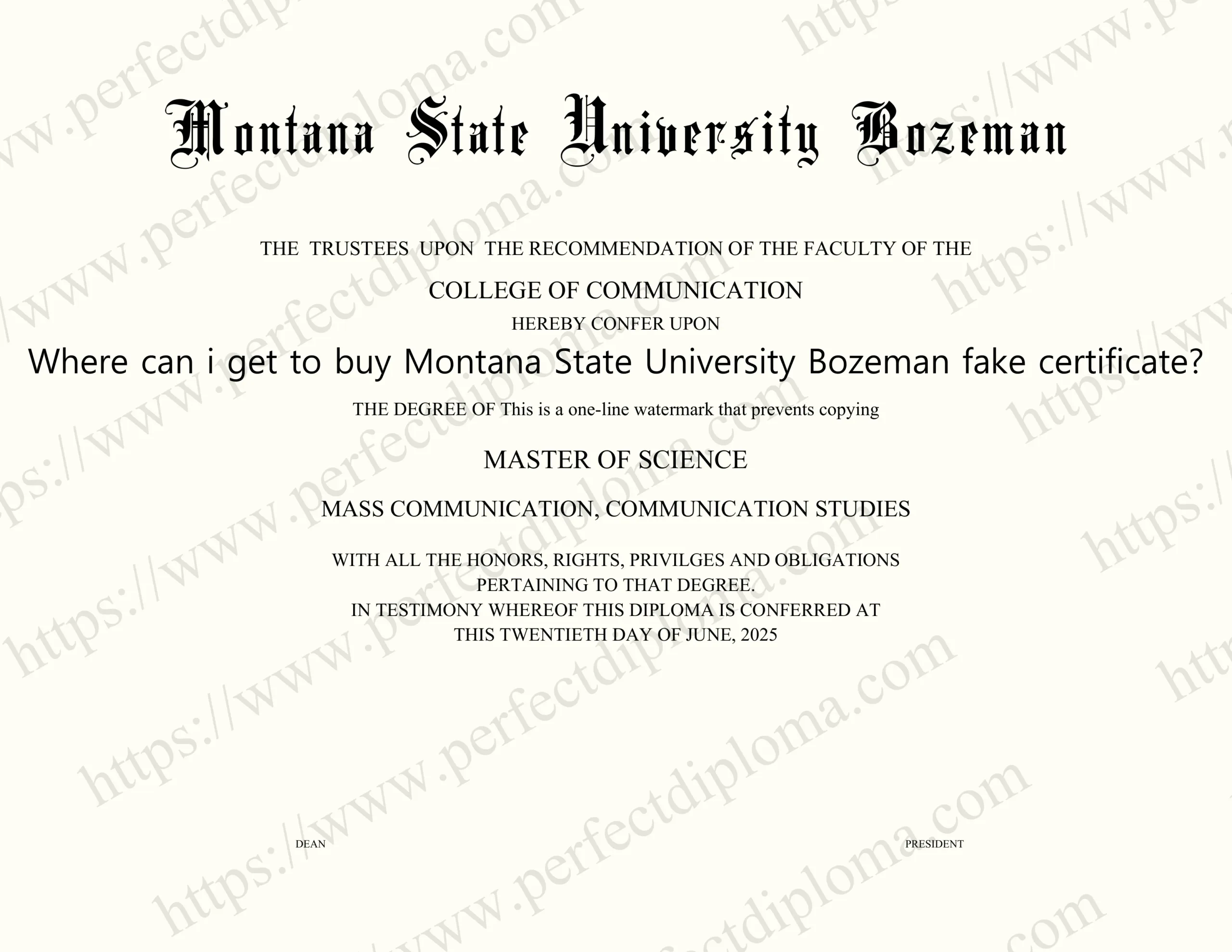Where can i get to buy Montana State University Bozeman fake certificate?