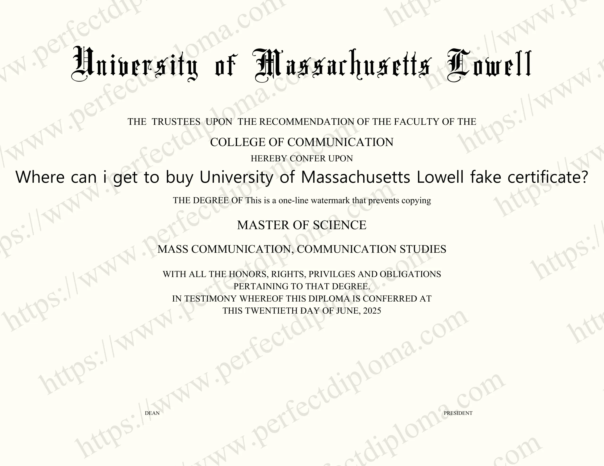 Where can i get to buy University of Massachusetts Lowell fake certificate?