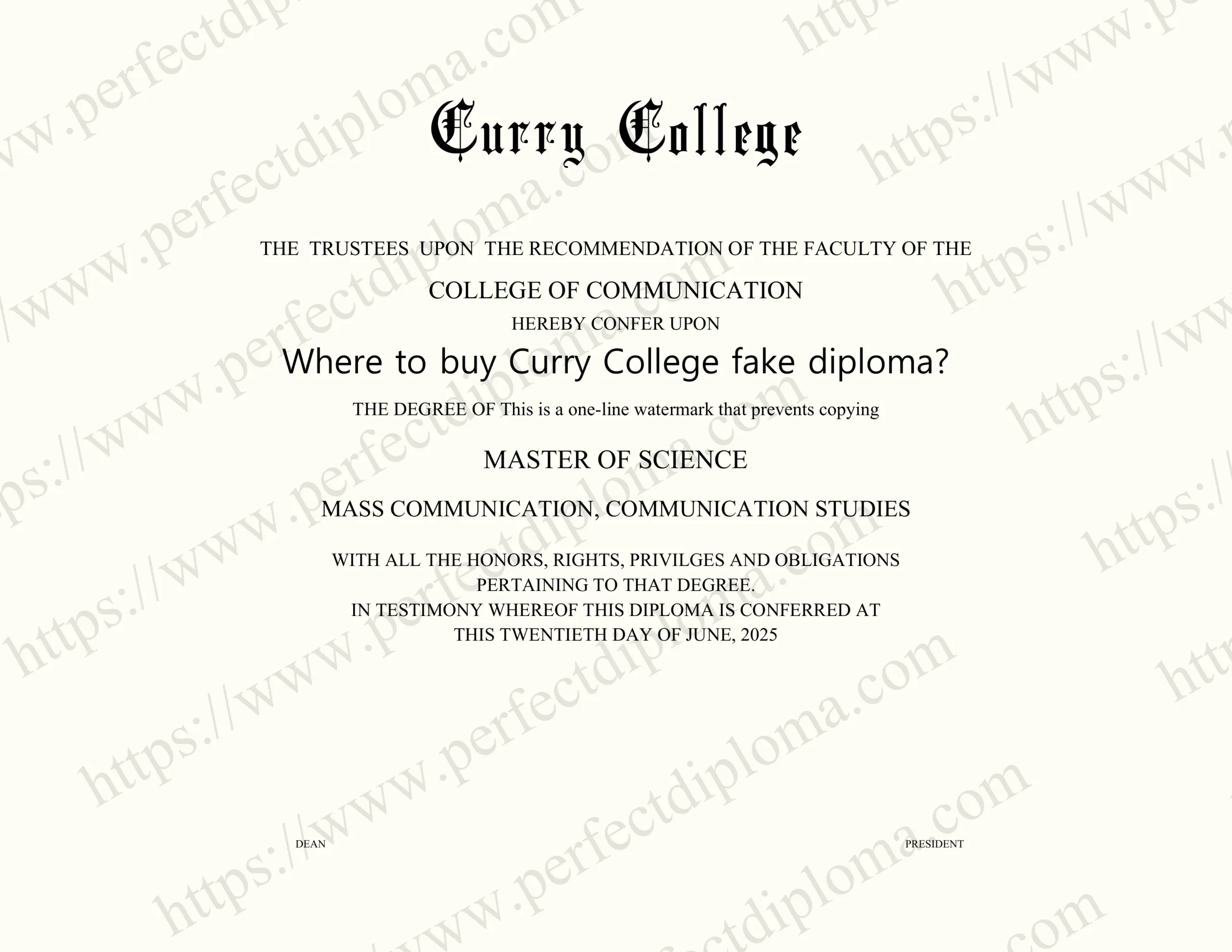 Where to buy Curry College fake diploma?