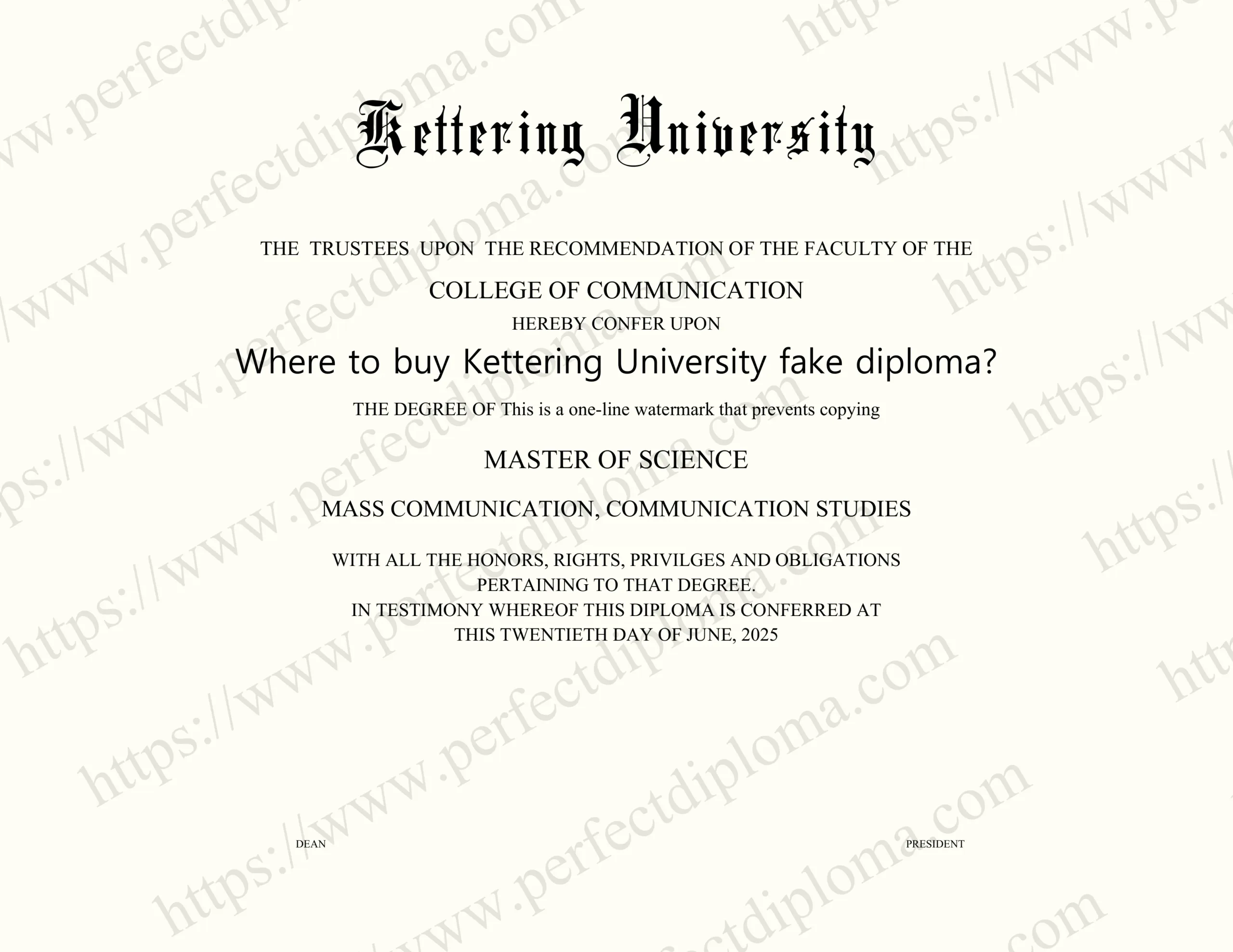 Where to buy Kettering University fake diploma?