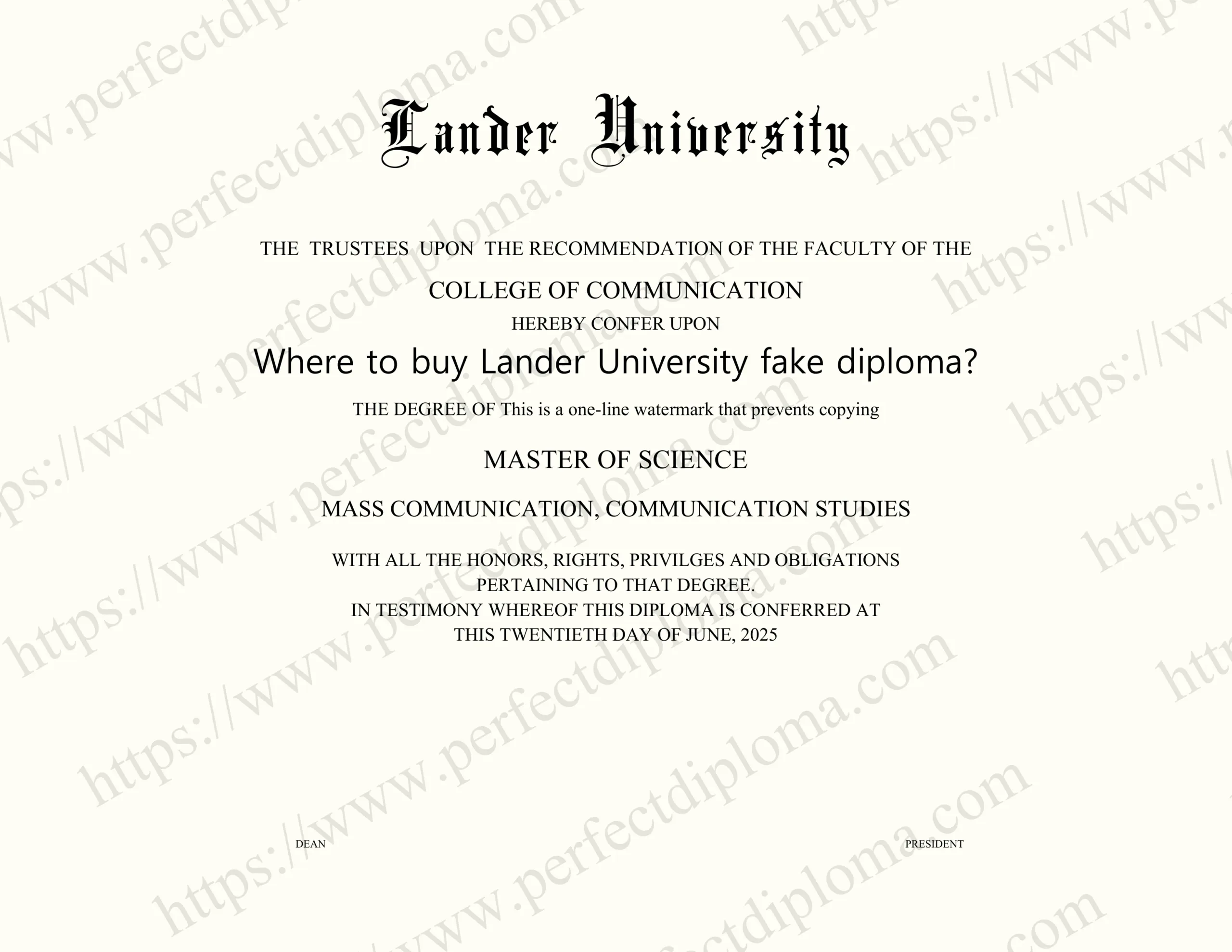 Where to buy Lander University fake diploma?
