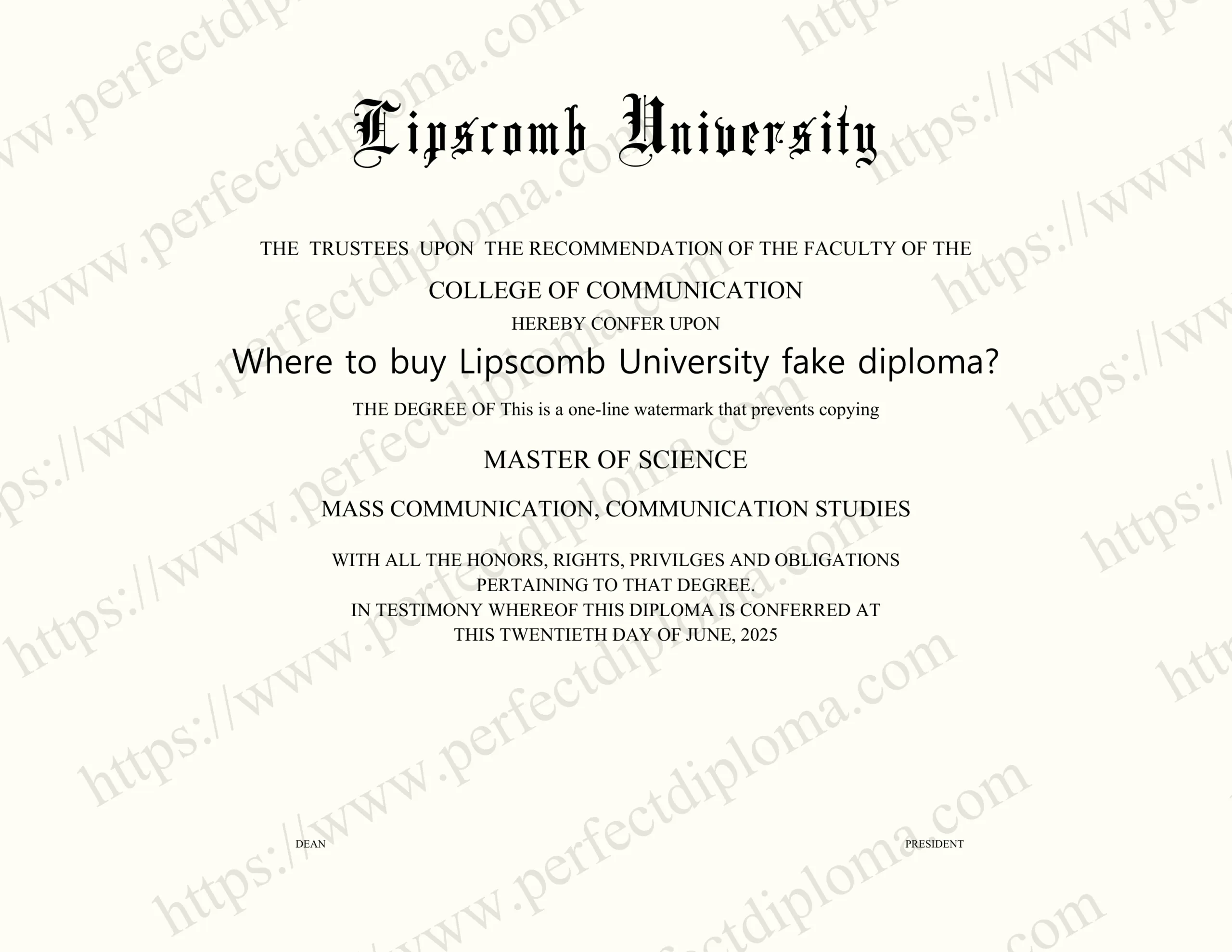 Where to buy Lipscomb University fake diploma?